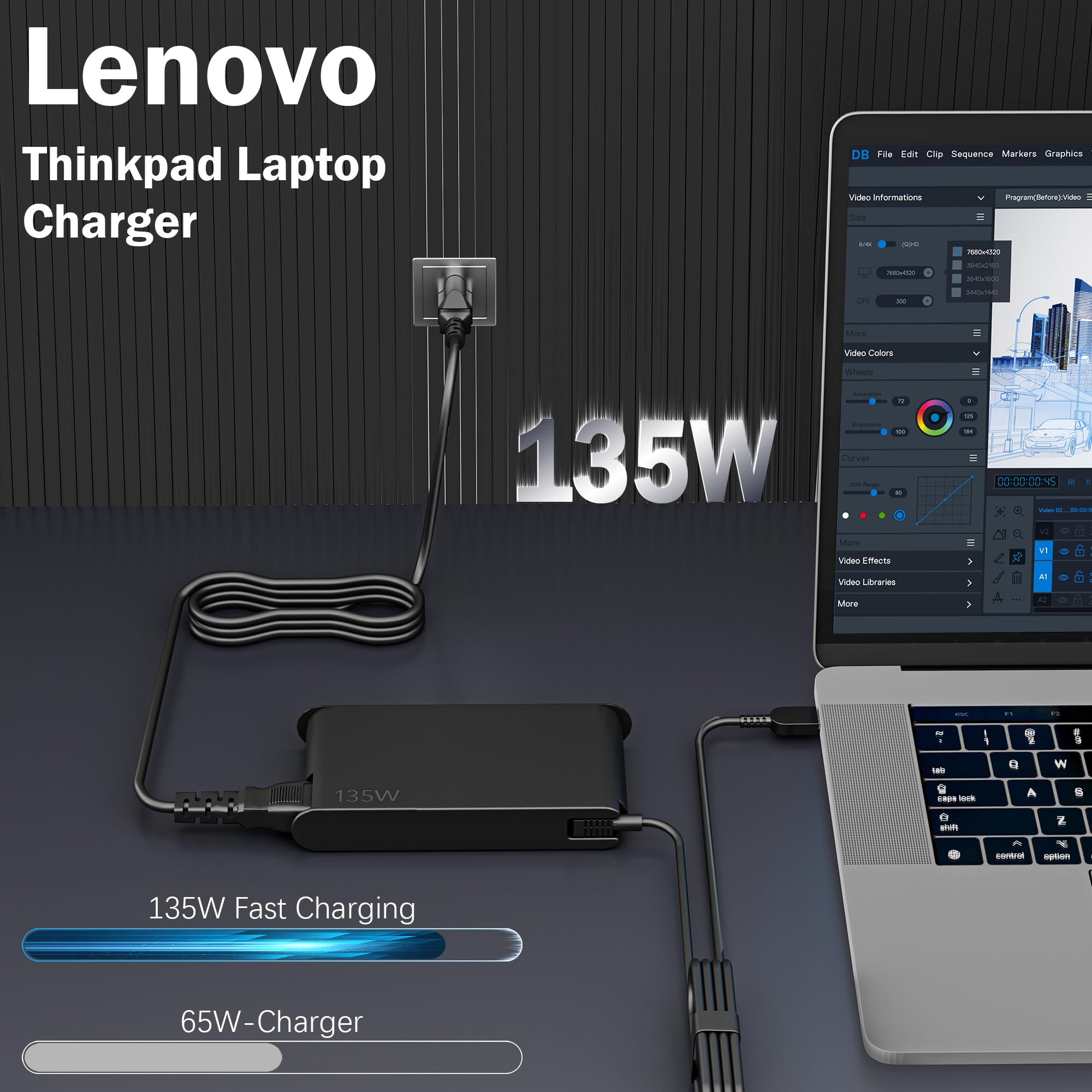 20V 6.75A 135W Ac Power Adapter Laptop Charger Compatible With Lenovo Ideapad Y40 70 Y50 70 Y50 70Am Ifi Y70 70 Y700 Z710 Power Cord