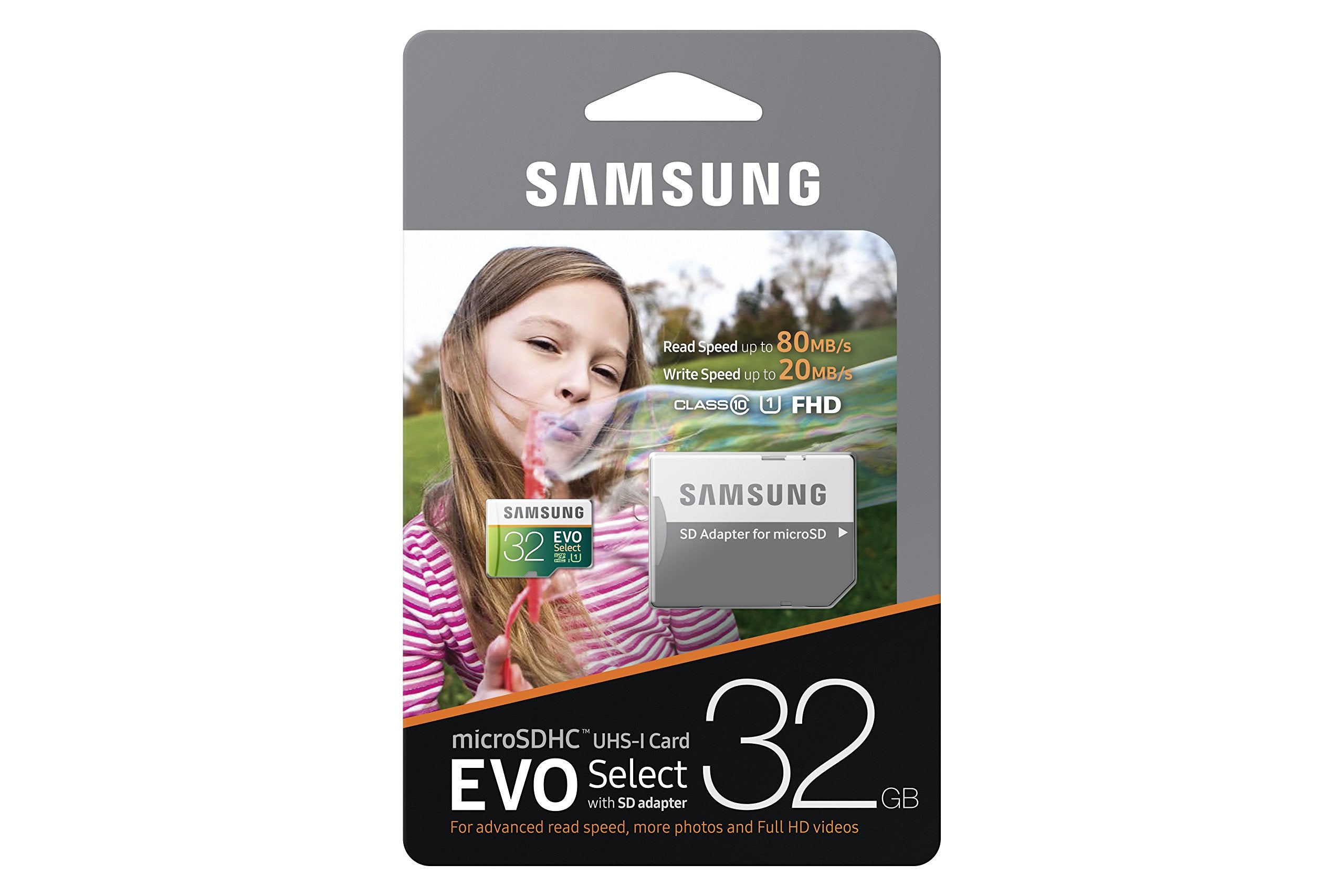 Samsung 32Gb 80Mb/S Evo Select Micro Sdhc Memory Card (Mb-Me32Da/Am)