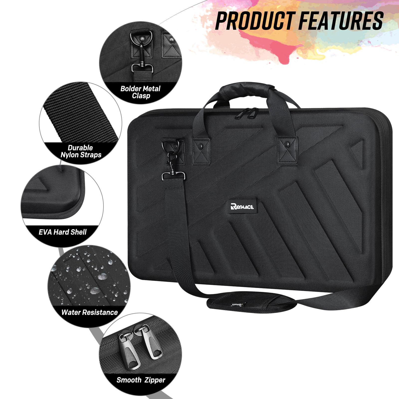 Raymace Hard Eva Dj Controller Case,Fits Pioneer Ddj Sr,Sr2,Ddj-Rev1,Denon Mc4000,Numark Nvii,Mixtrack Pro 3,Nv Platinum,Hercule