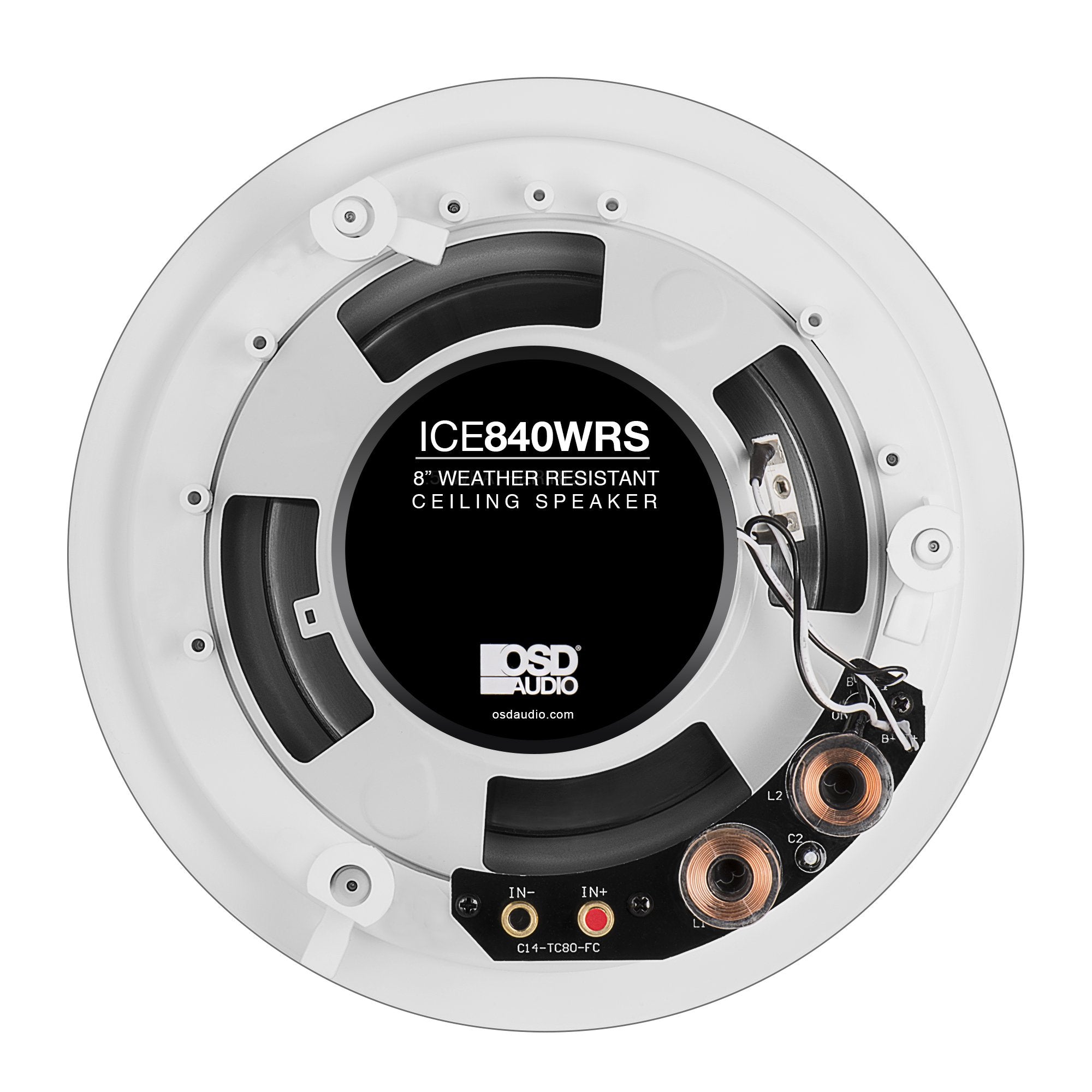 OSD Audio 8� Weatherproof in Ceiling Speaker Pair   Indoor/Outdoor Stereo   ICE840WRS