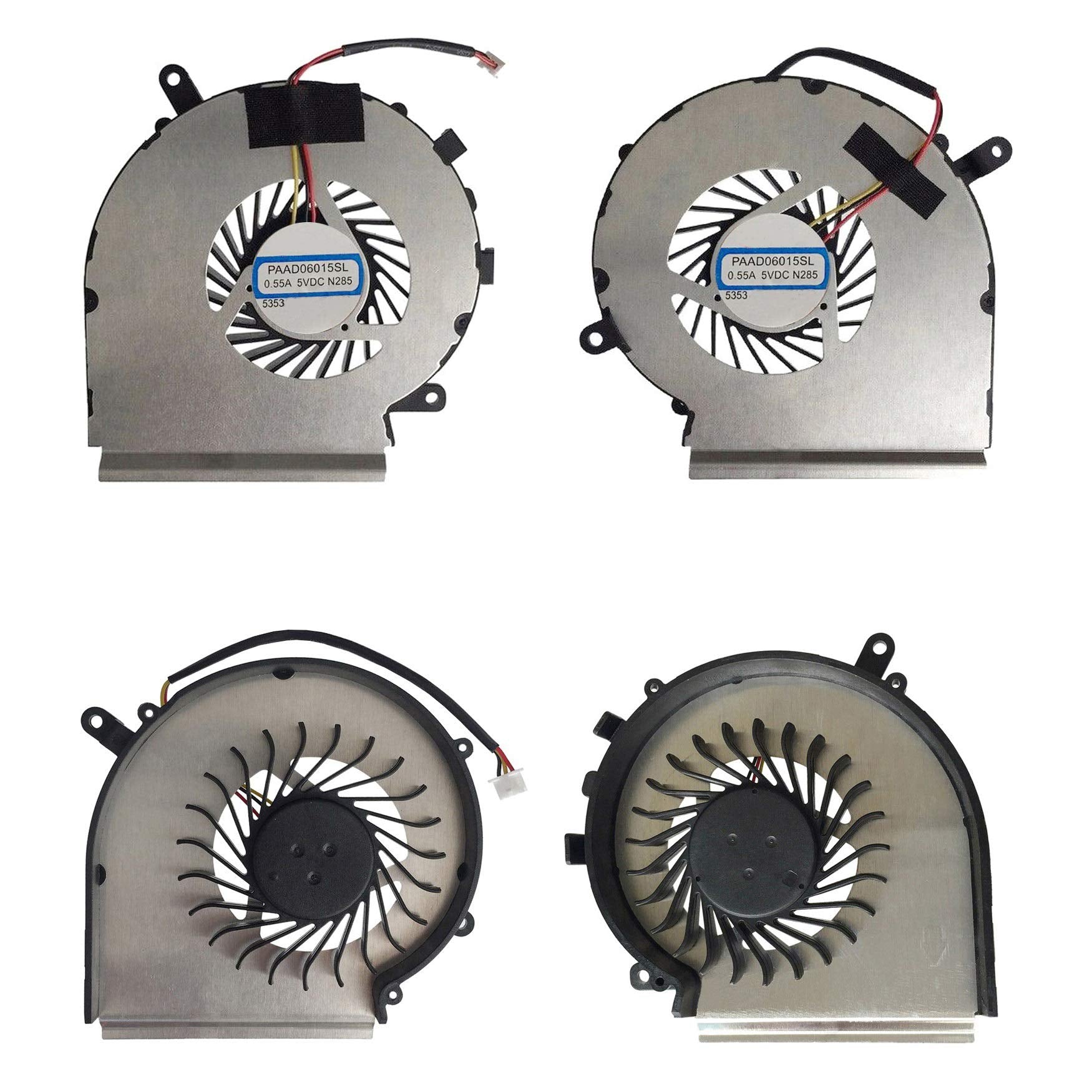 Todiys CPU + GPU Cooling Fan for MSI GE62 GL62 GE72 GL72 GP62 GP72 PE60 PE70 Series MS-16J1 MS-16J2 MS-16J3 MS-16J5 MS-1791 MS-1