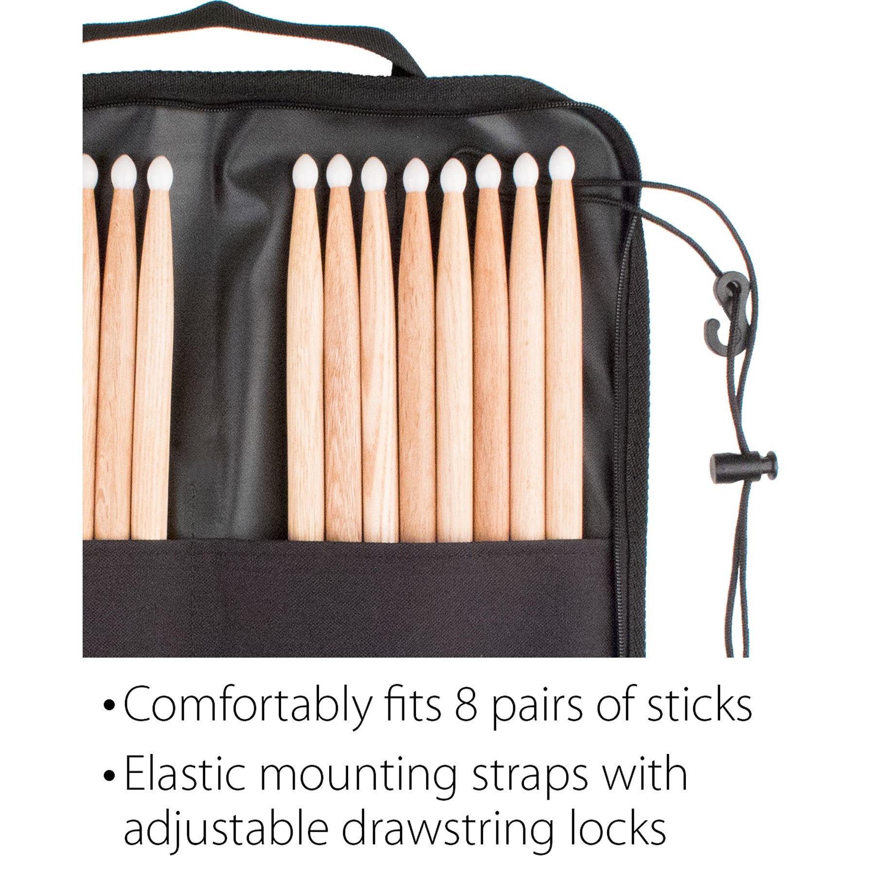 Protec Heavy Ready Series Drum Stick / Mallet Bag For Up To 8 Pairs Of Sticks, Model # Hr337