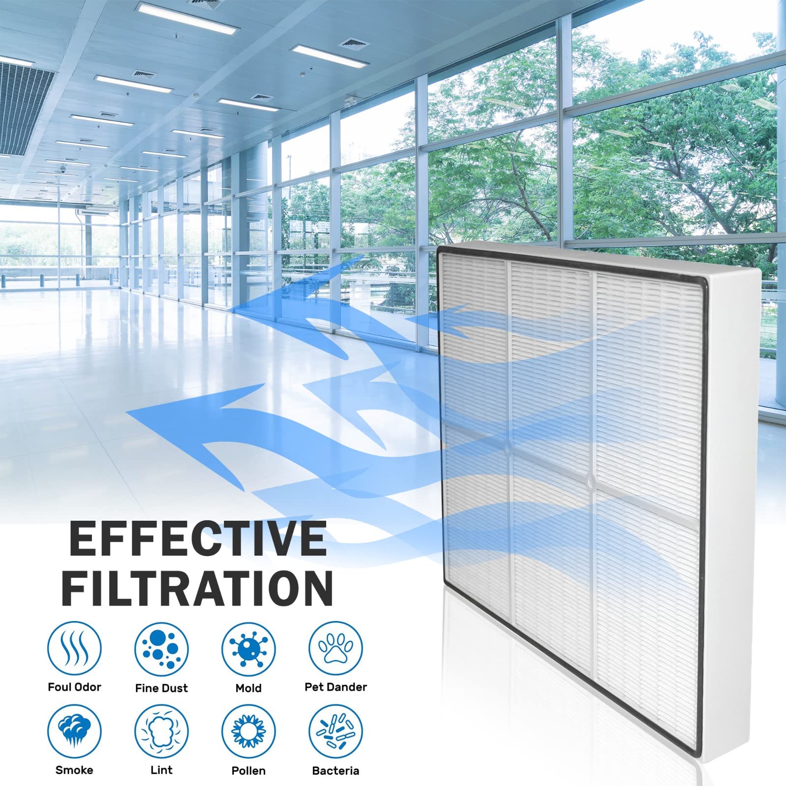 Payless Wholesale Dri Eaz F321 Compatible Primary Filter For F284 Dri Eaz Defendair Or Similar Hepa 500 Air Scrubber 16X19X2