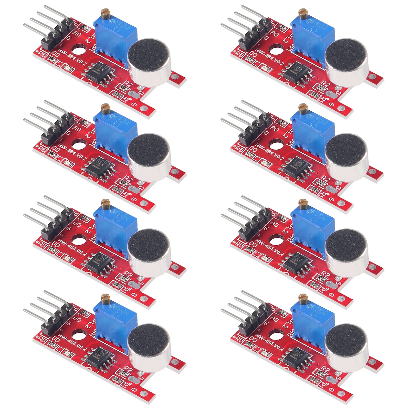 Coliao 8Pcs Microphone Sound Sensor Ky 037 High Sensitivity Sound Voice Detection Module With Digital And Analog Output Sensors