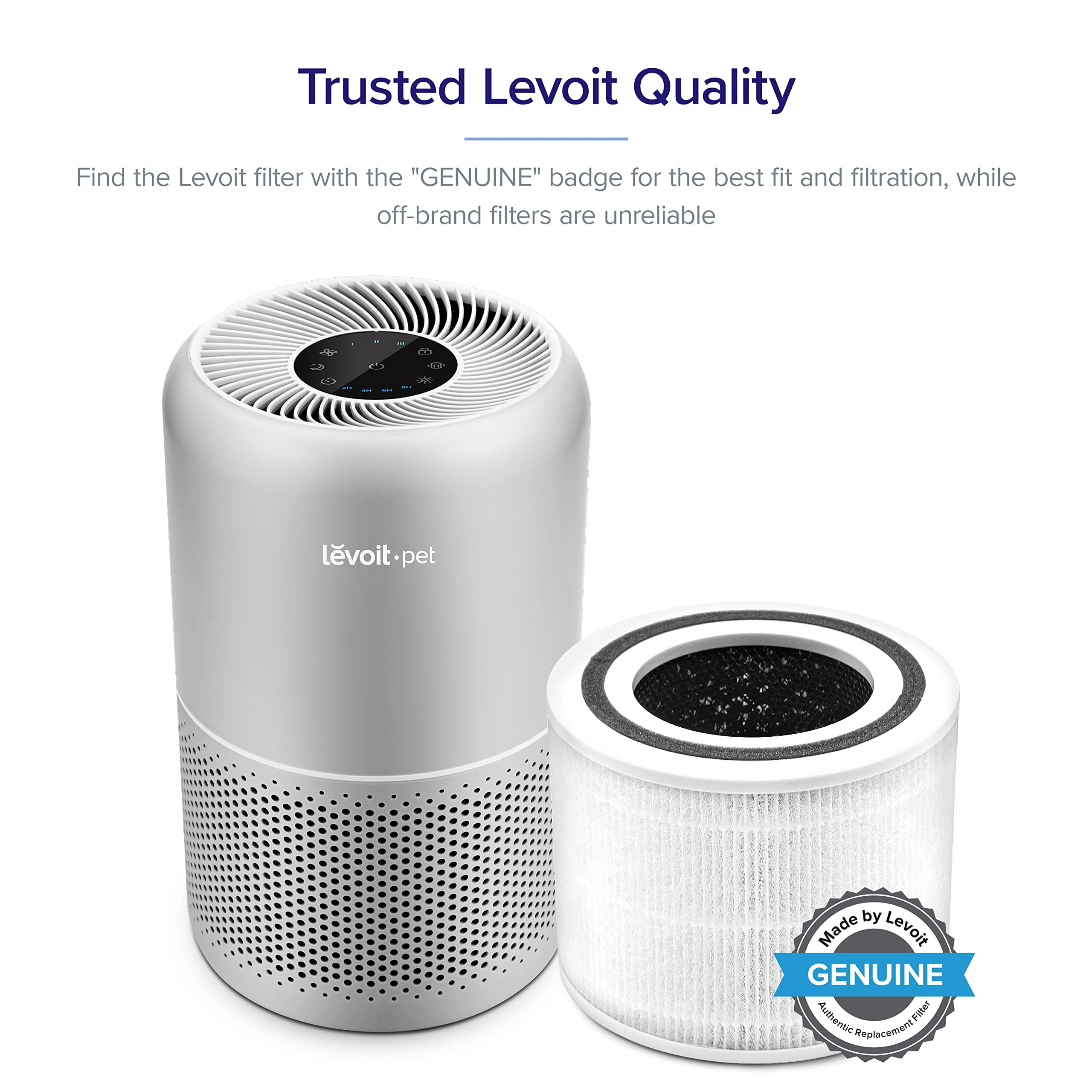Levoit Core P350-P Air Purifier Replacement Filter, Supports Hepa Sleep Mode, 3-In-1 Filter For Pet Allergies, New Fine Non-Wove