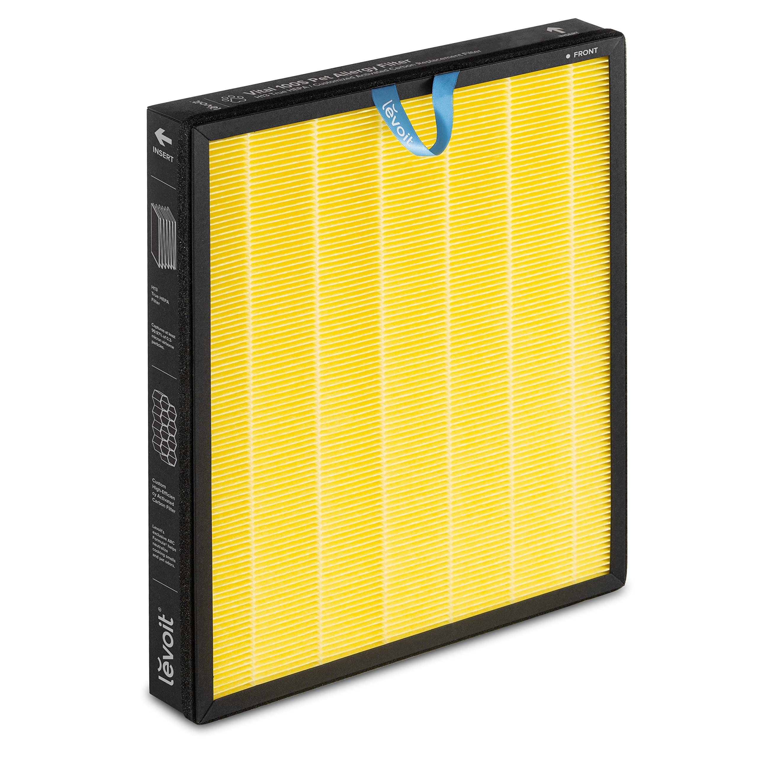 Levoit Vital 100S Pet Allergy Air Purifier Replacement, 3 In 1 Hepa High Efficiency Activated Carbon Filter, Vital 100S Rf Pa (L