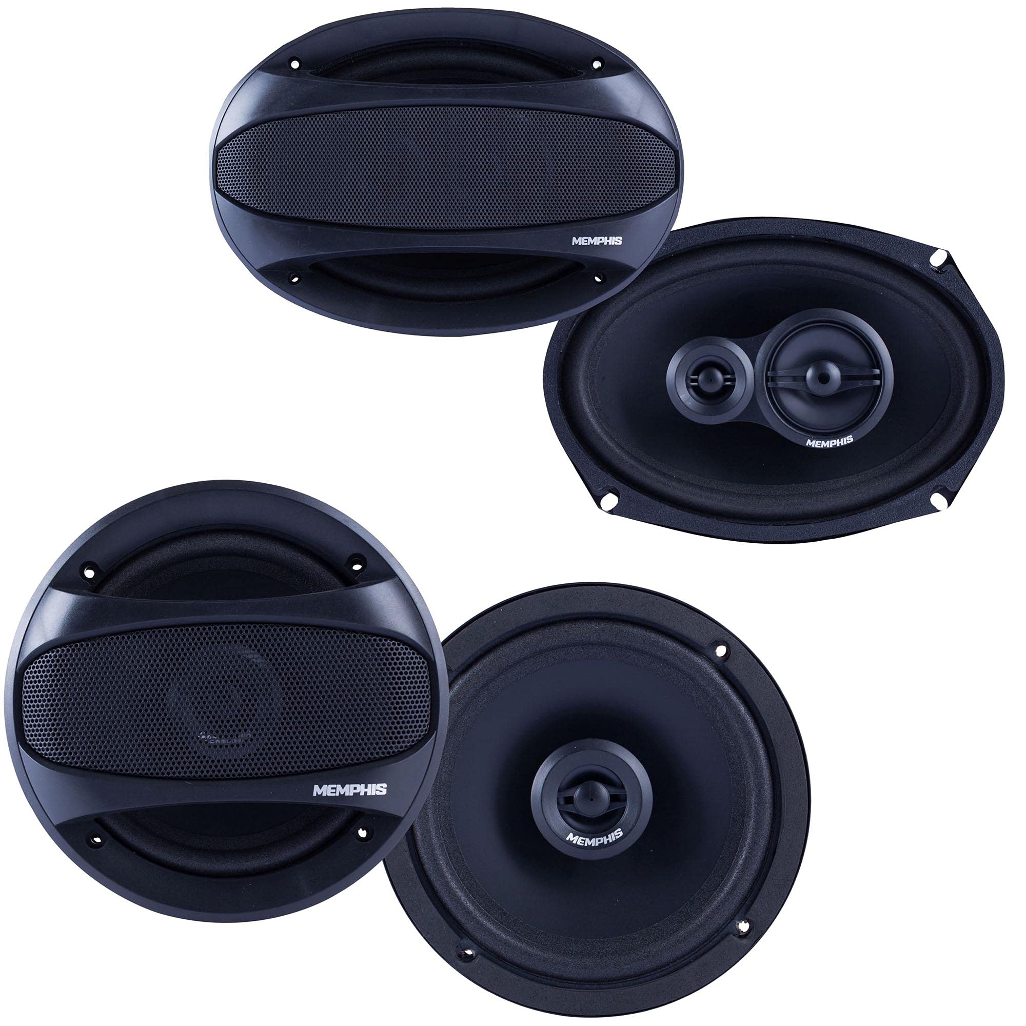 Memphis 1 Pair of SRX62 6.5 Coaxial and 1 Pair of SRX693 6X9 3-Way Coaxial Street Reference Series Speakers