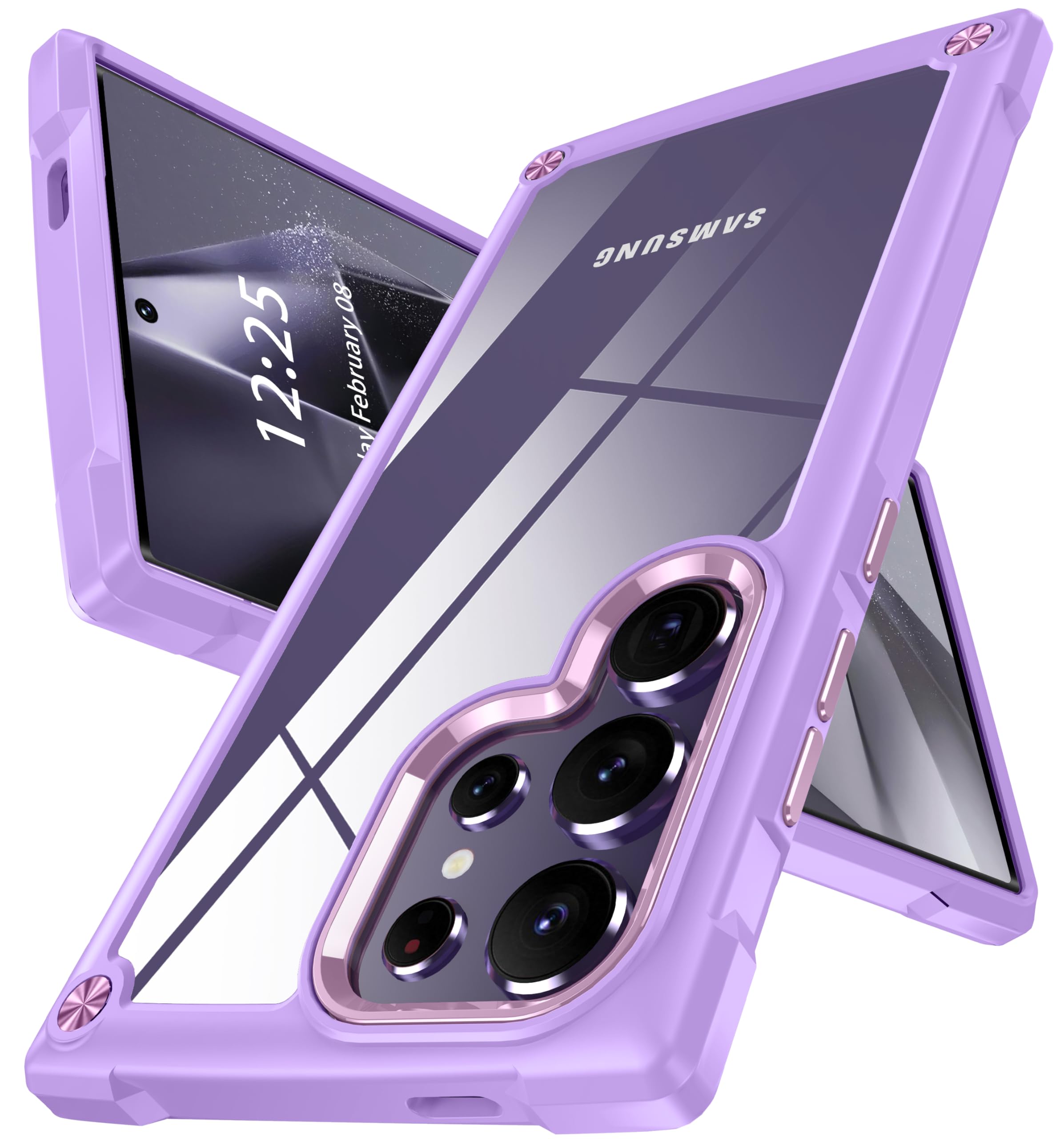 Oterkin For Samsung Galaxy S24 Ultra Case Clear, [20X Anti Yellowing] S24 Ultra Case With [Built In 4 Airbags][10Ft Military Gra