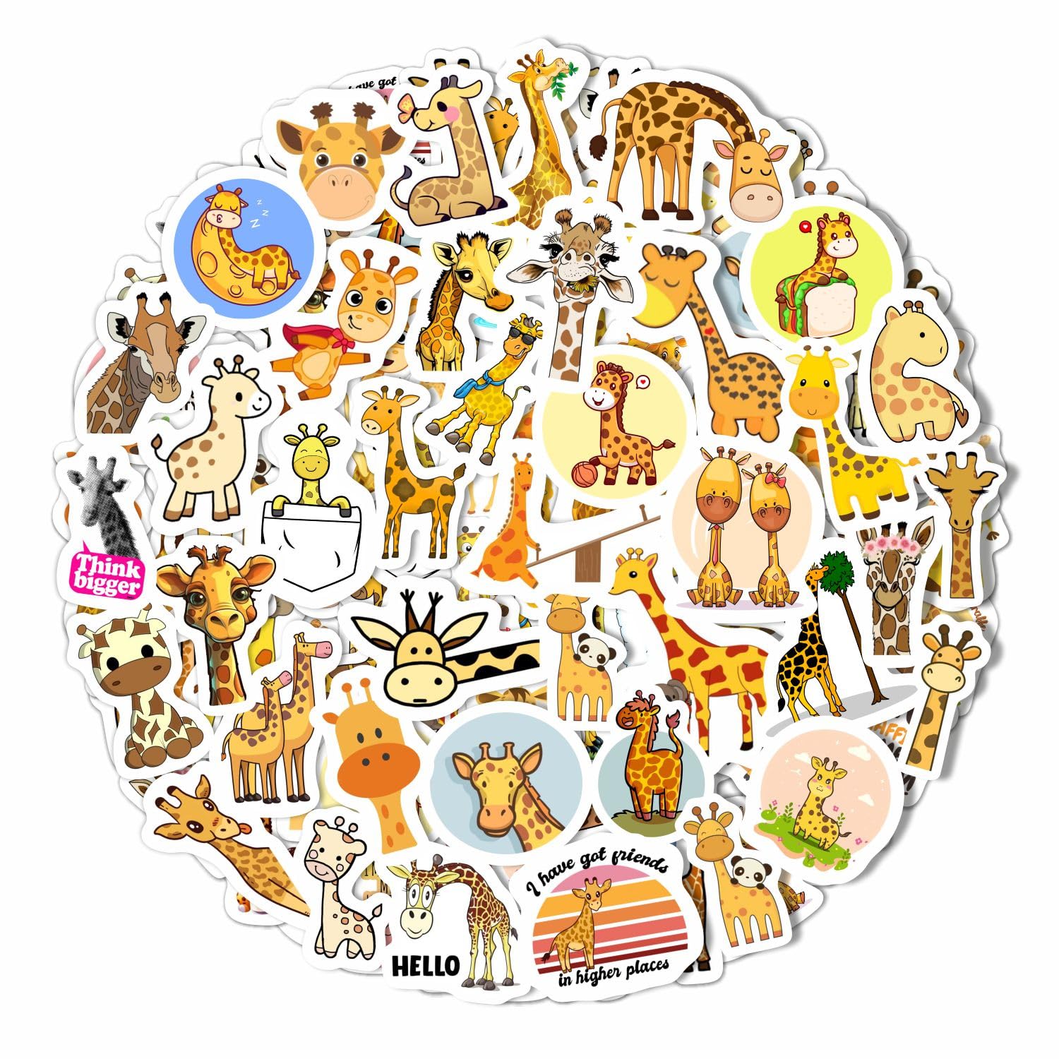 Giraffe Stickers For Water Bottle, Scrapbooking, Laptop Decals   Giraffe Party Favors, Decorations   Giraffe Stuff, Giraffe Item