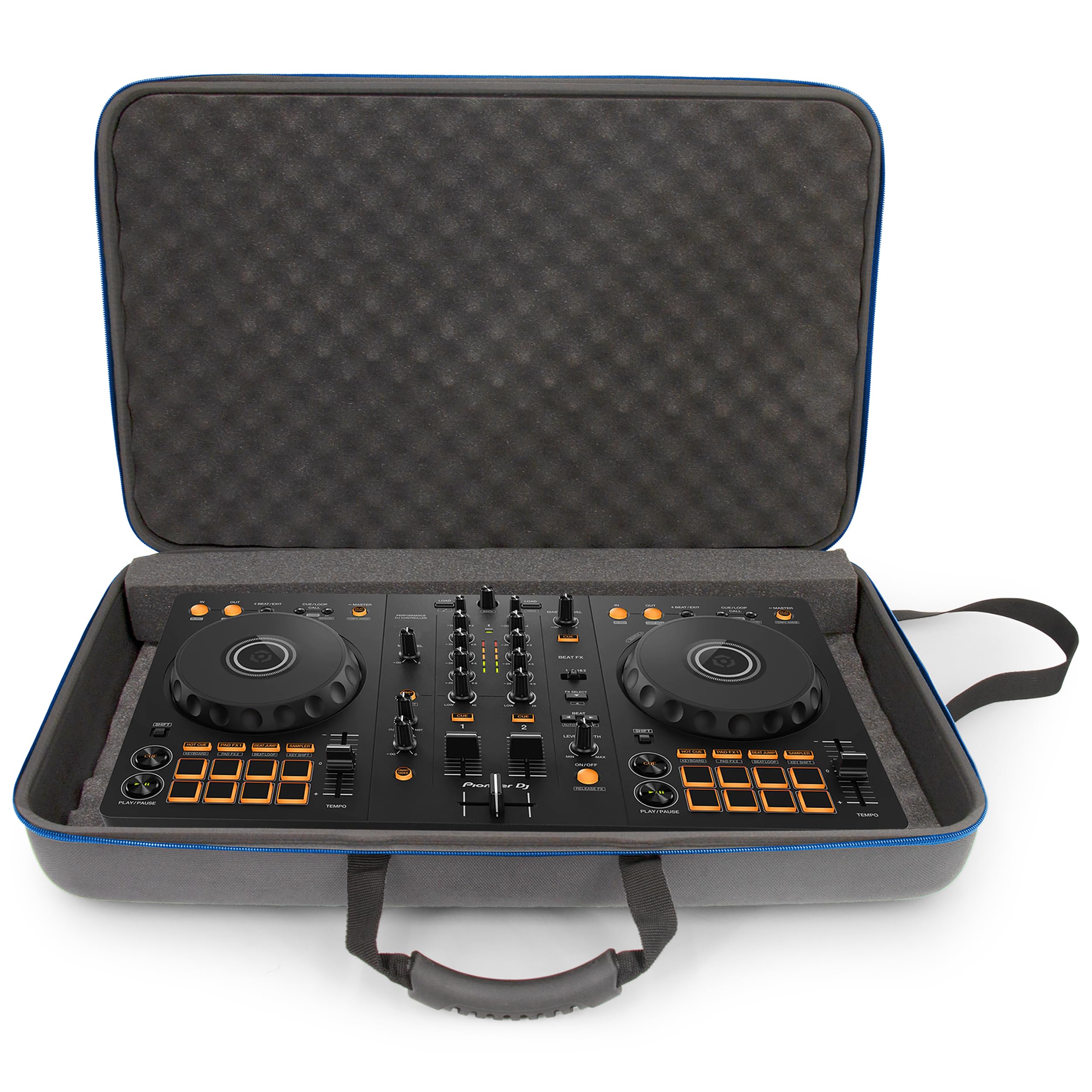 CASEMATIX Carrying Case Compatible with Pioneer DJ DDJ-FLX4 Serato DJ Controller, DDJ-REV1 Rekordbox Mixers and Cables - Include