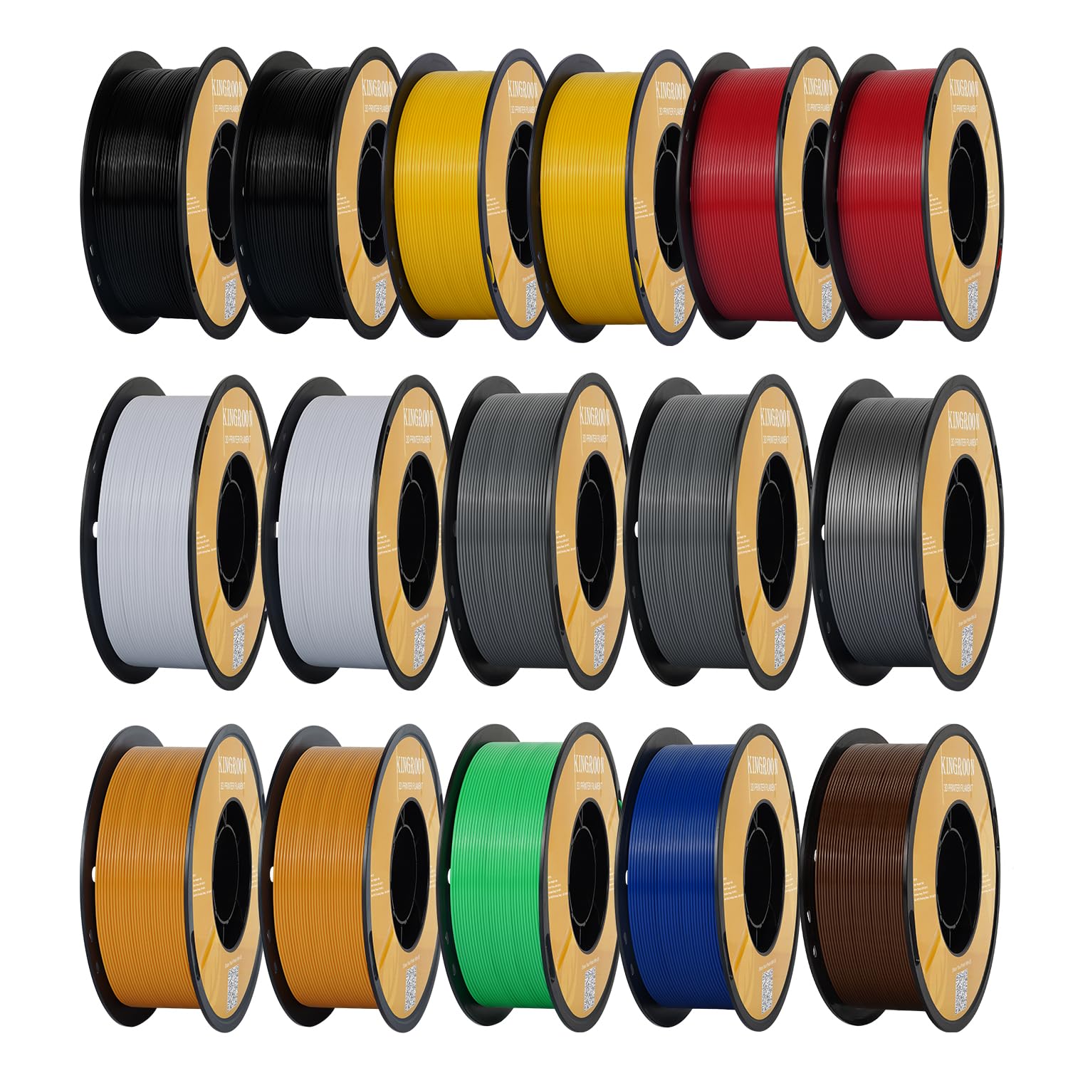 Kingroon High Speed PETG Bundle 3D Printer Filament 1.75mm, Rapid Filament for 30-600mm/s Hyper Printing Filament, Dimensional A