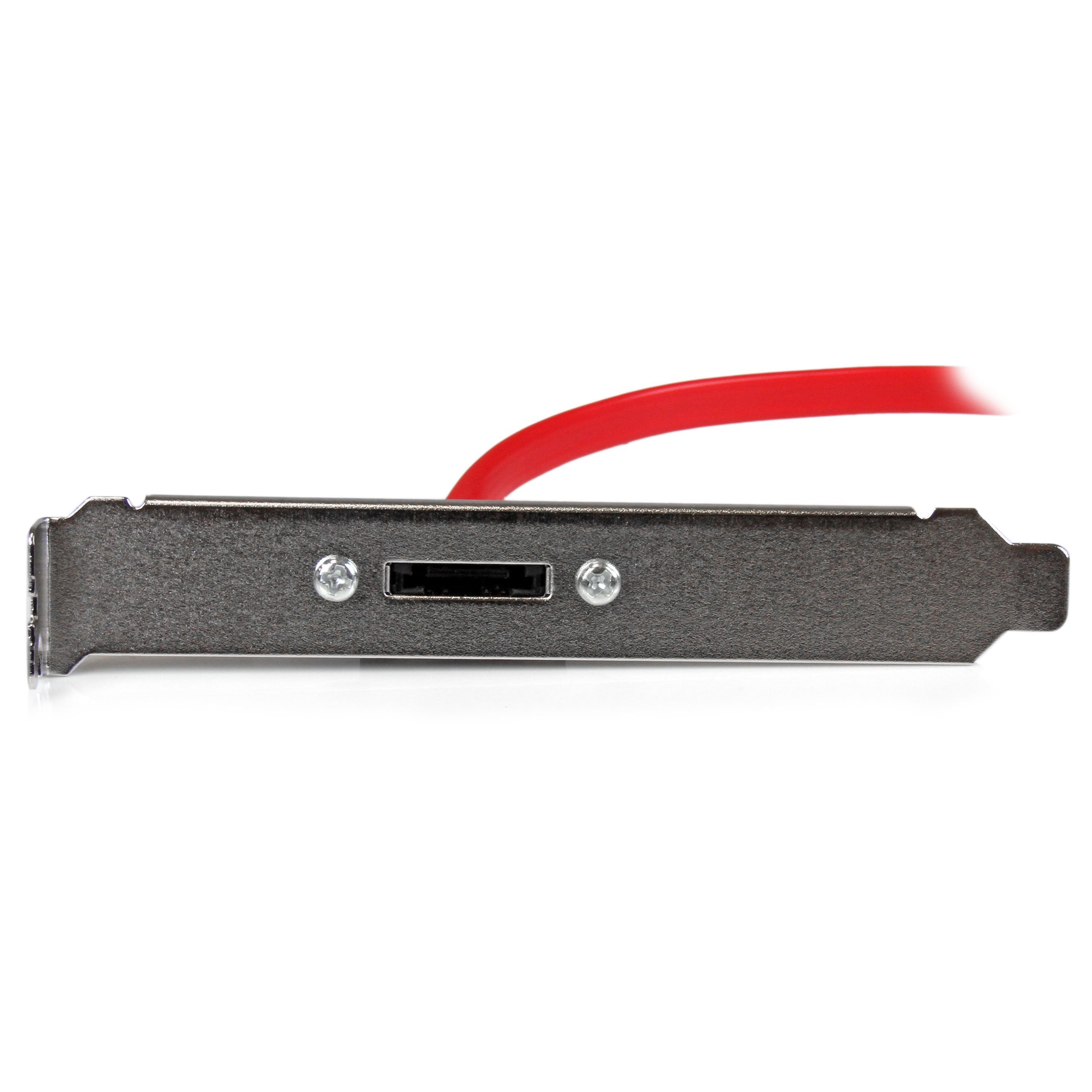 Startech.Com 18In 1 Port Sata To Esata Plate Adapter   External Sata Plate   6Gbps Esata Port   Internal Sata To Esata Adapter