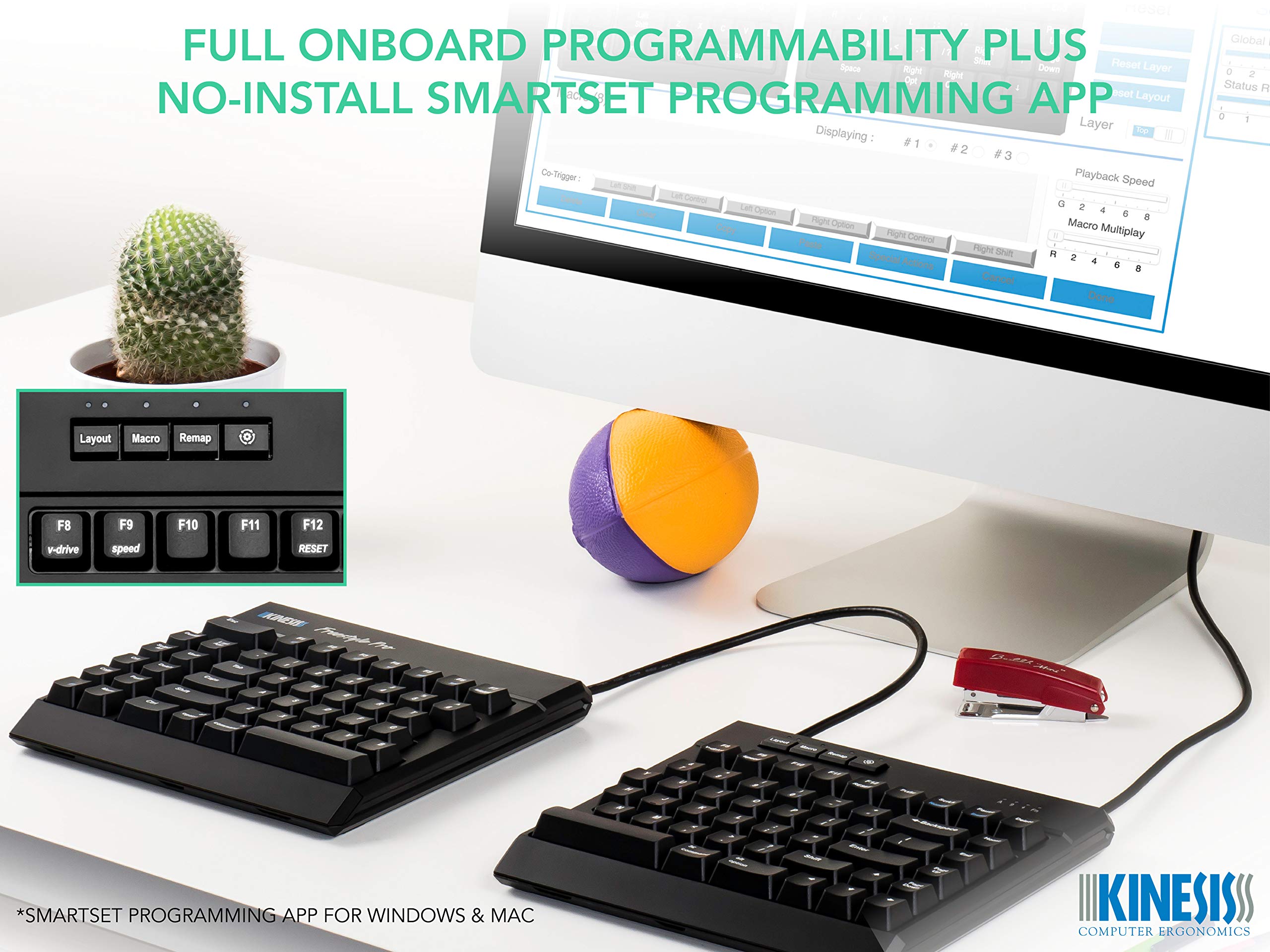 Kinesis Usb Freestyle Pro Ergonomic Split Mechanical Keyboard (Cherry Mx Brown Switches)   Kb900 Brn