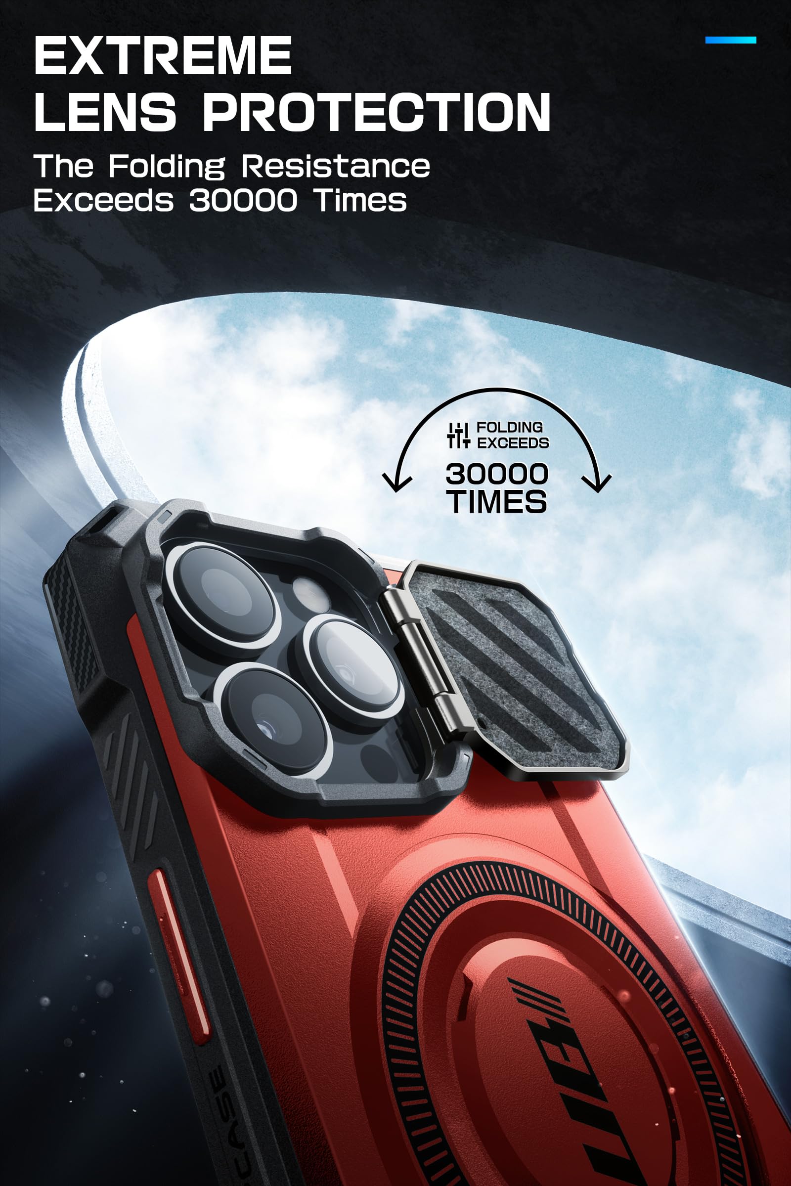 Supcase Iphone 15 Pro 6.1 [Mag Xt] Heavy Duty Protective Case Cover Compatible With Magsafe And Camera Holder Shockproof Red