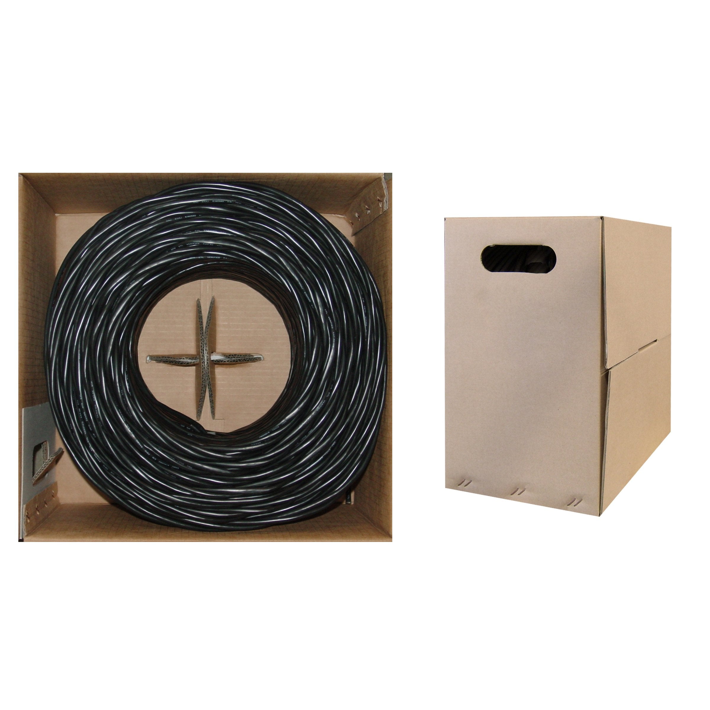 Cablewholesale 1000 Foot Bulk Cat5E Ethernet Cable, 24 Awg, Etl Listed, 4 Pair Solid Bare Copper, Foil Shielded Twisted Pair(Stp