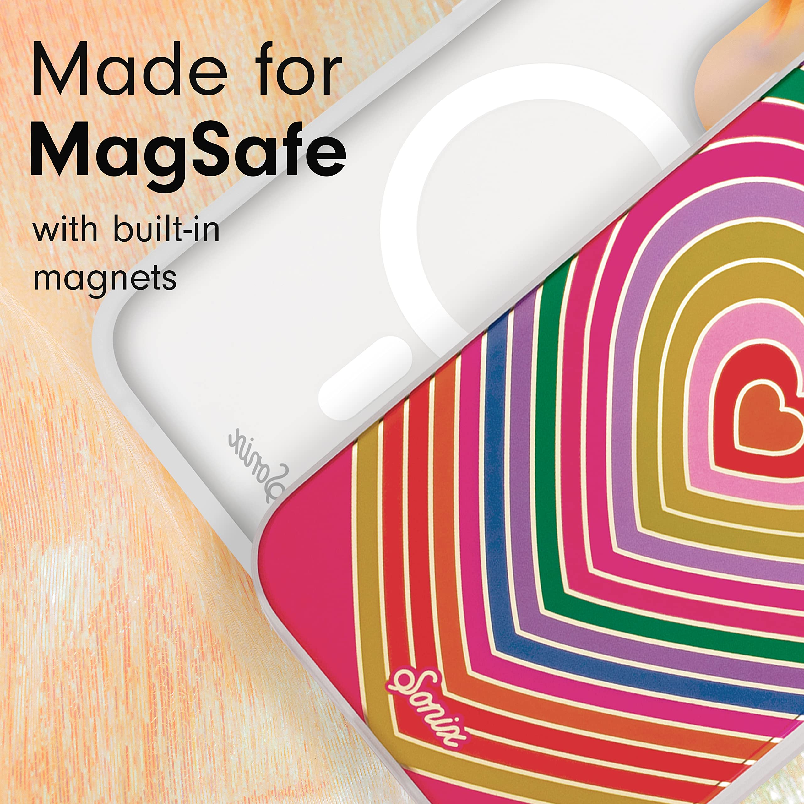 Sonix Case For Iphone 14 Plus | Compatible With Magsafe | 10Ft Drop Tested | Rainbow Hearts