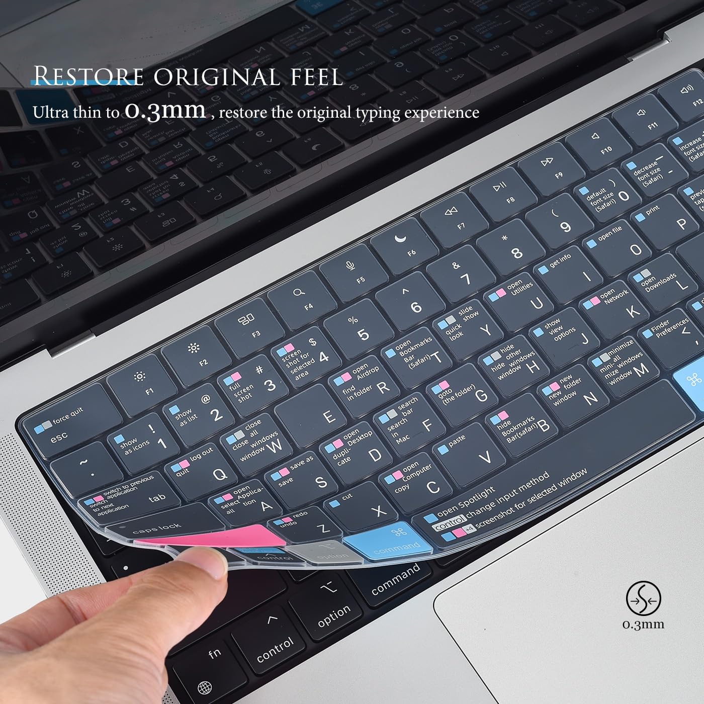 Keyboard Cover For 2024 2022 Apple Macbook Air M3 M2 13 15 Inch A3113 A3114/Macbook Pro 14 Inch A2442 A2779 A2918/Pro 16 Inch A2