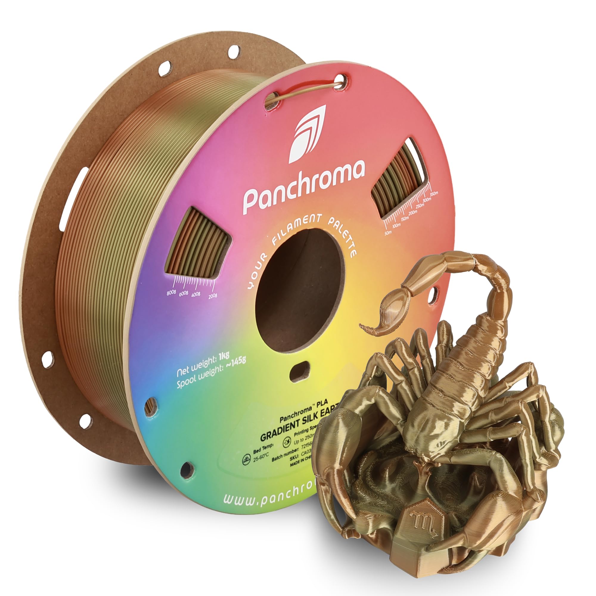 Polymaker Panchroma Silk PLA Filament 1.75mm 1kg, Shiny Red, New and Improved Formula, Better Strength, Printing Speed and Clog-