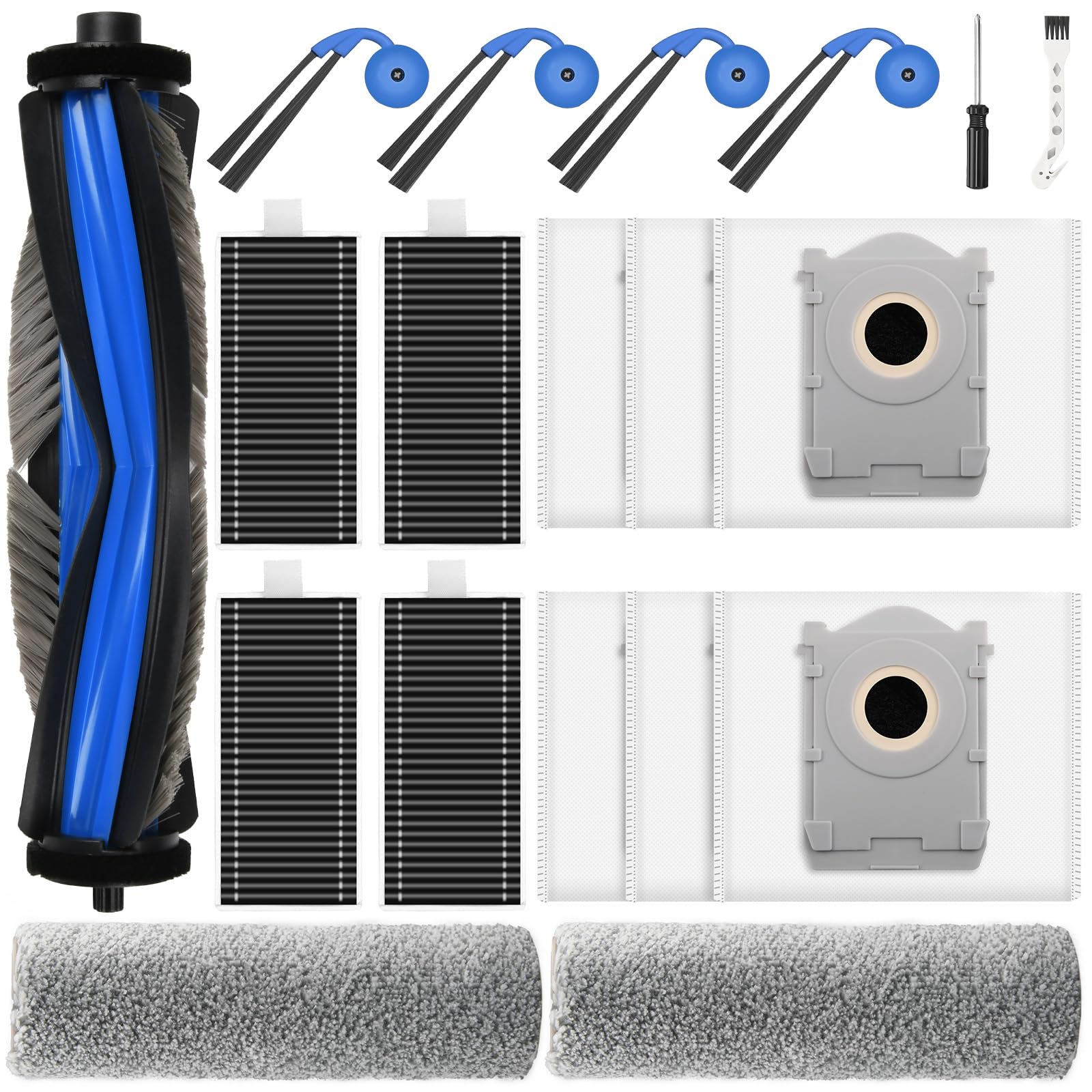 DrFlito 19 Pack Accessories Kit for ECOVACS DEEBOT X9 Pro Omni Robot Vacuum
