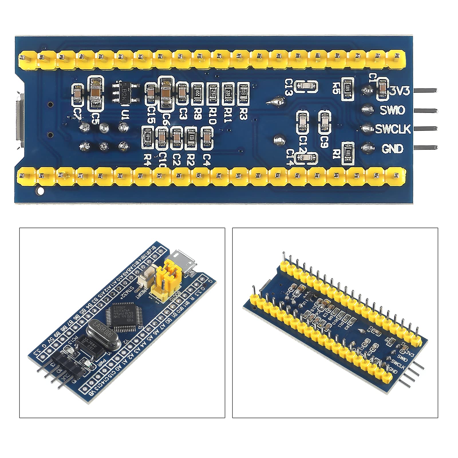 Alinan 2Pcs St Link V2 Programming Unit Emulator Downloader(Random Color)+2Pcs Stm32F103C6T6 Minimum System Development Board Wi