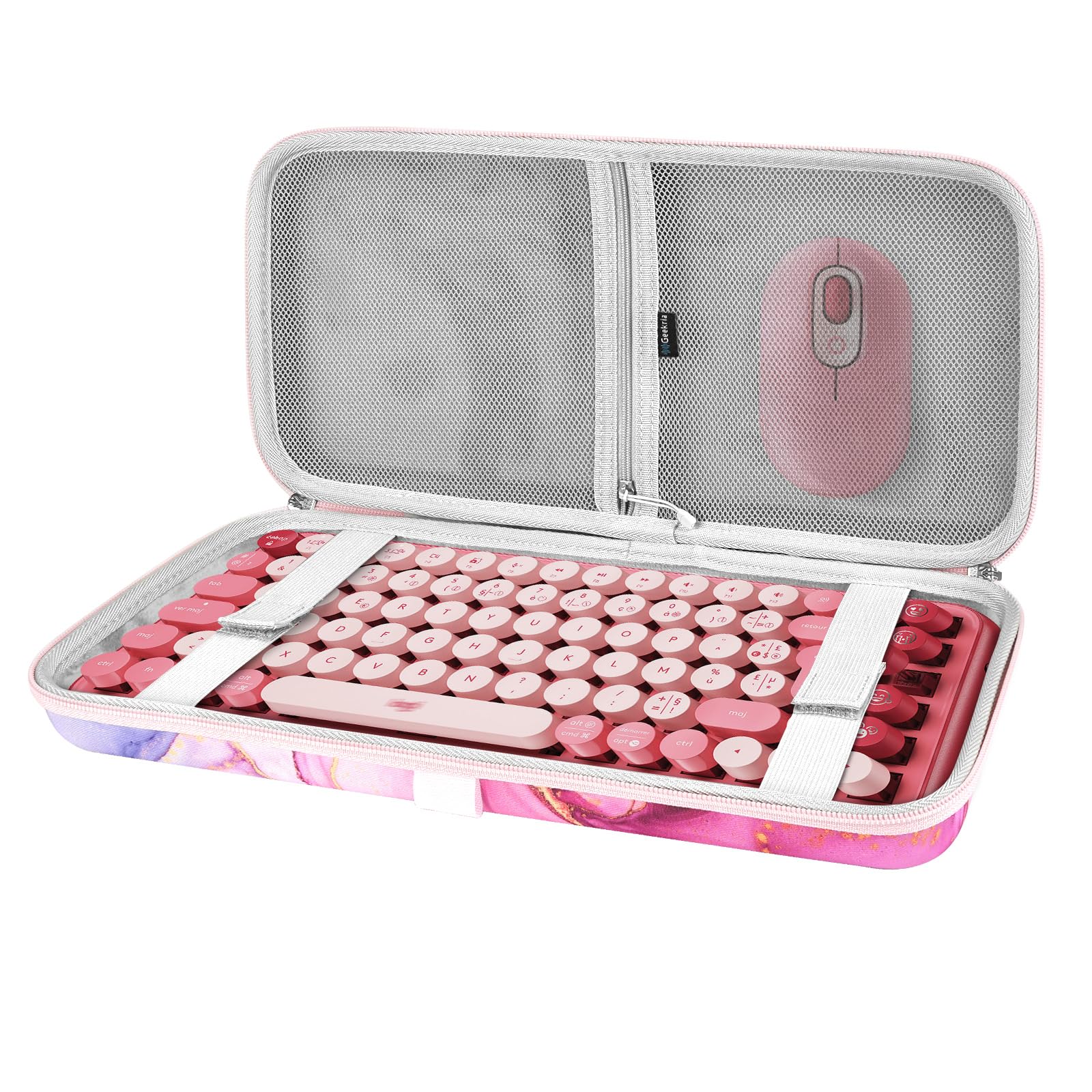 Geekria 75% Keyboard Case, Hard Shell Travel Carrying Bag For 84 Key Portable Keyboard, Compatible With Logitech Pop Keys Mechan