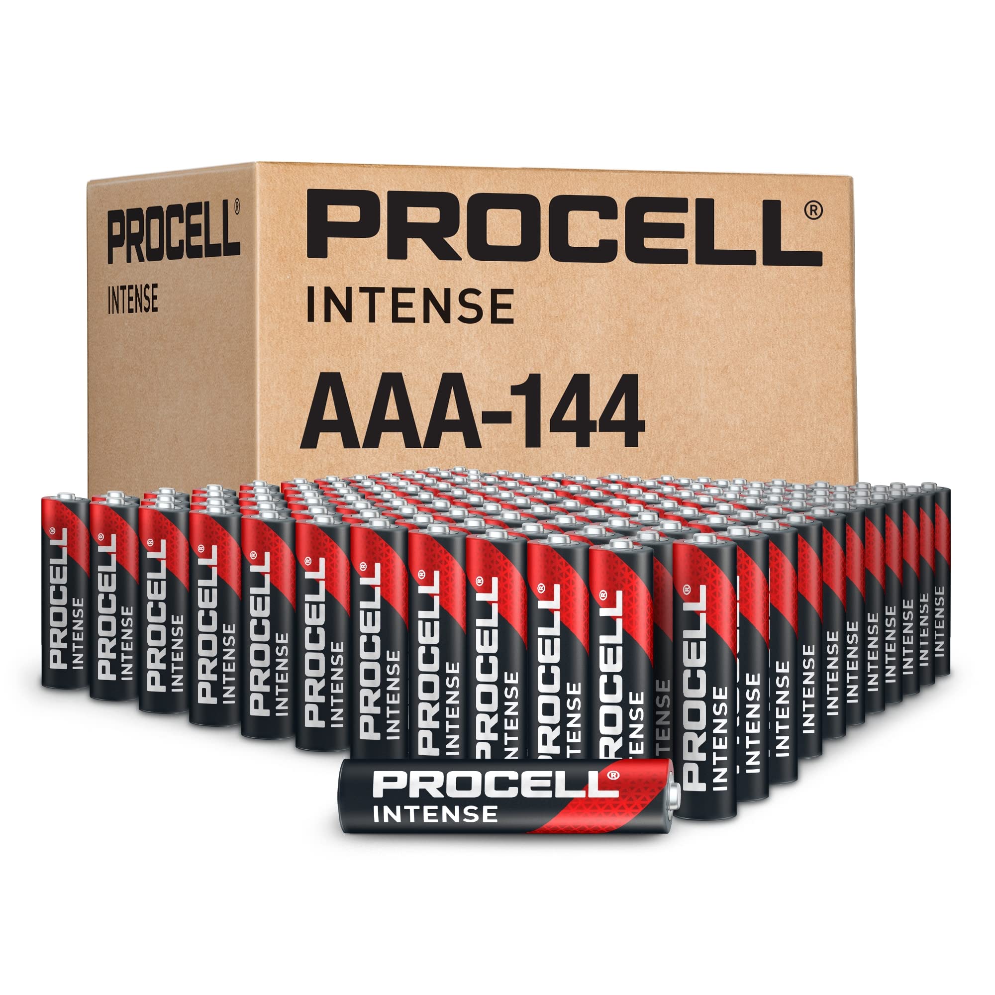 PROCELL Intense AAA High-Performance Alkaline Batteries (144 Pack), 10-Year Shelf Life, Bulk Value Pack for High Power Professio