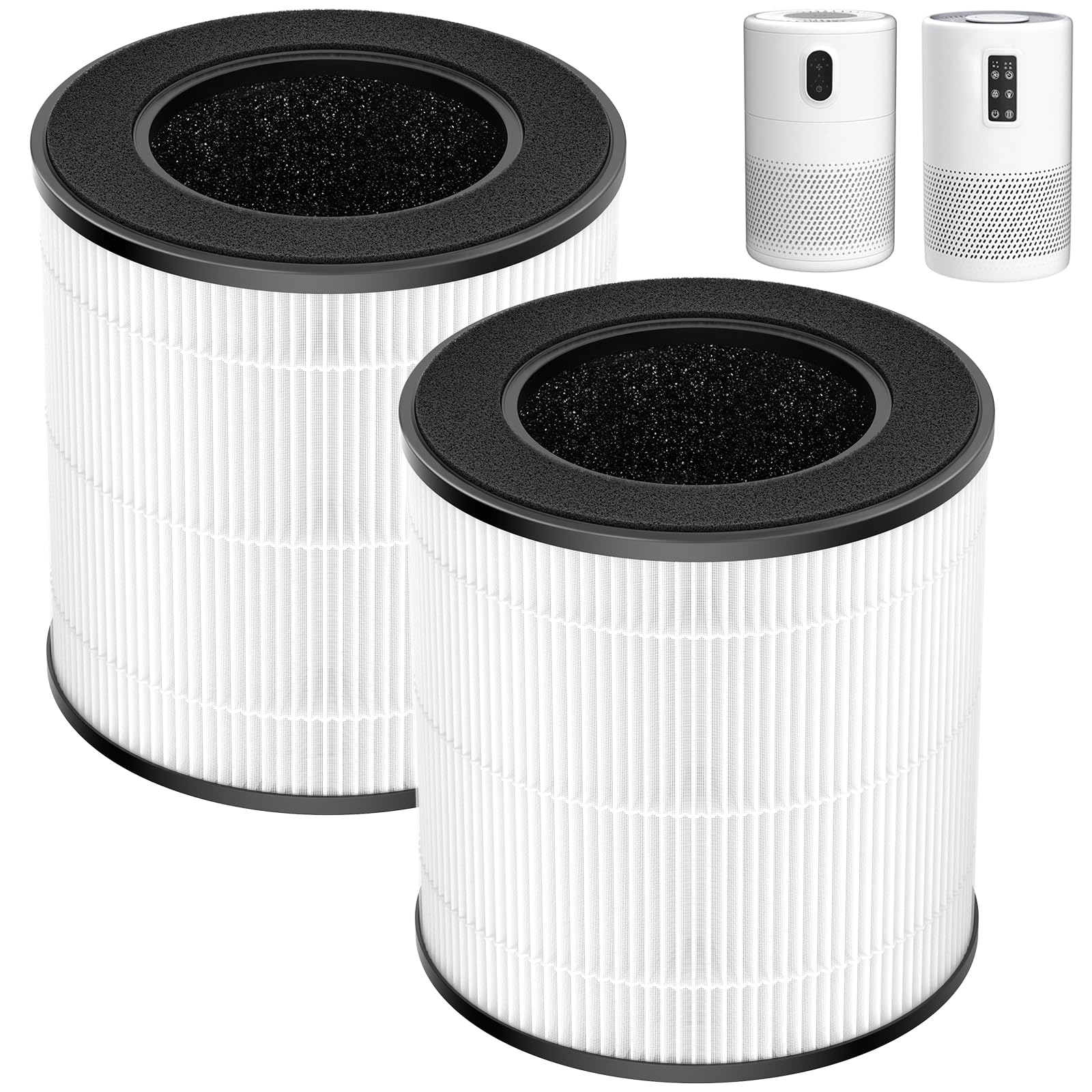 B D02U True Hepa Filter Compatible With Vewior H13 True Hepa Air Cleaner B D02U, 3 Stage Filter, 2 Pack