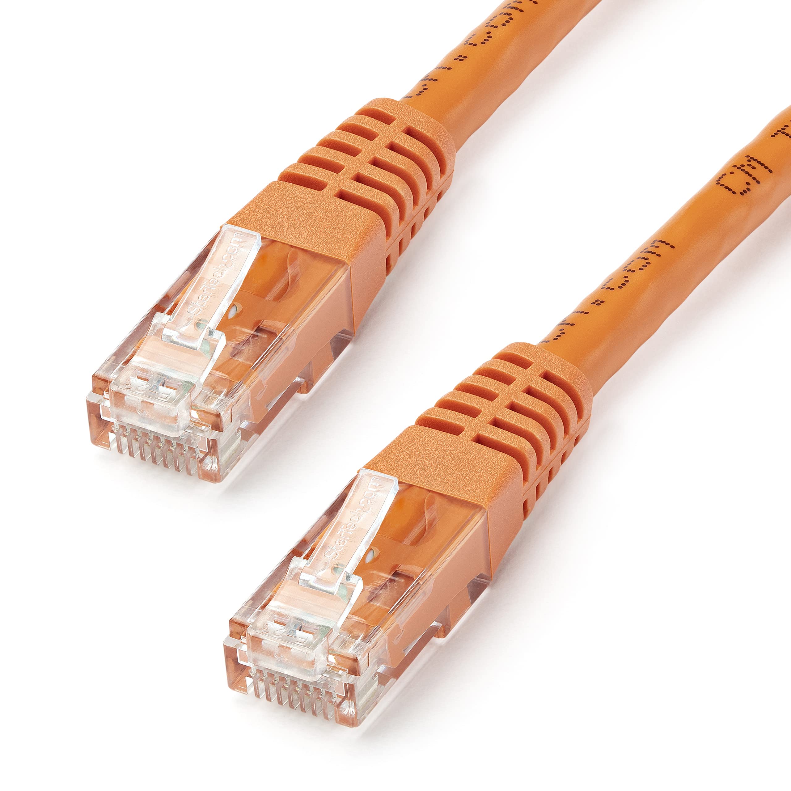 Startech.Com 50Ft Cat6 Ethernet Cable   Orange Cat 6 Gigabit Ethernet Wire  650Mhz 100W Poe++ Rj45 Utp Molded Category 6 Network