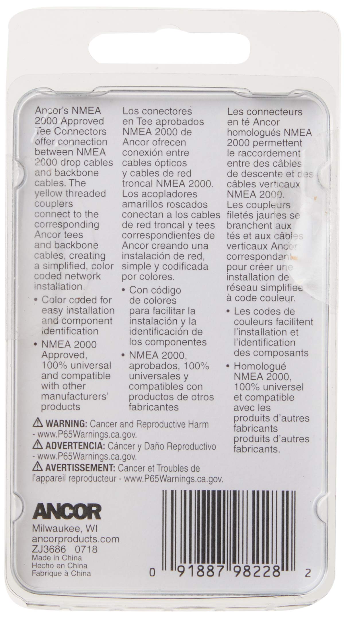 Ancor 270103 Nmea 2000 Two Way Tee Connector Small,WBHDWB06XQ6BK7X