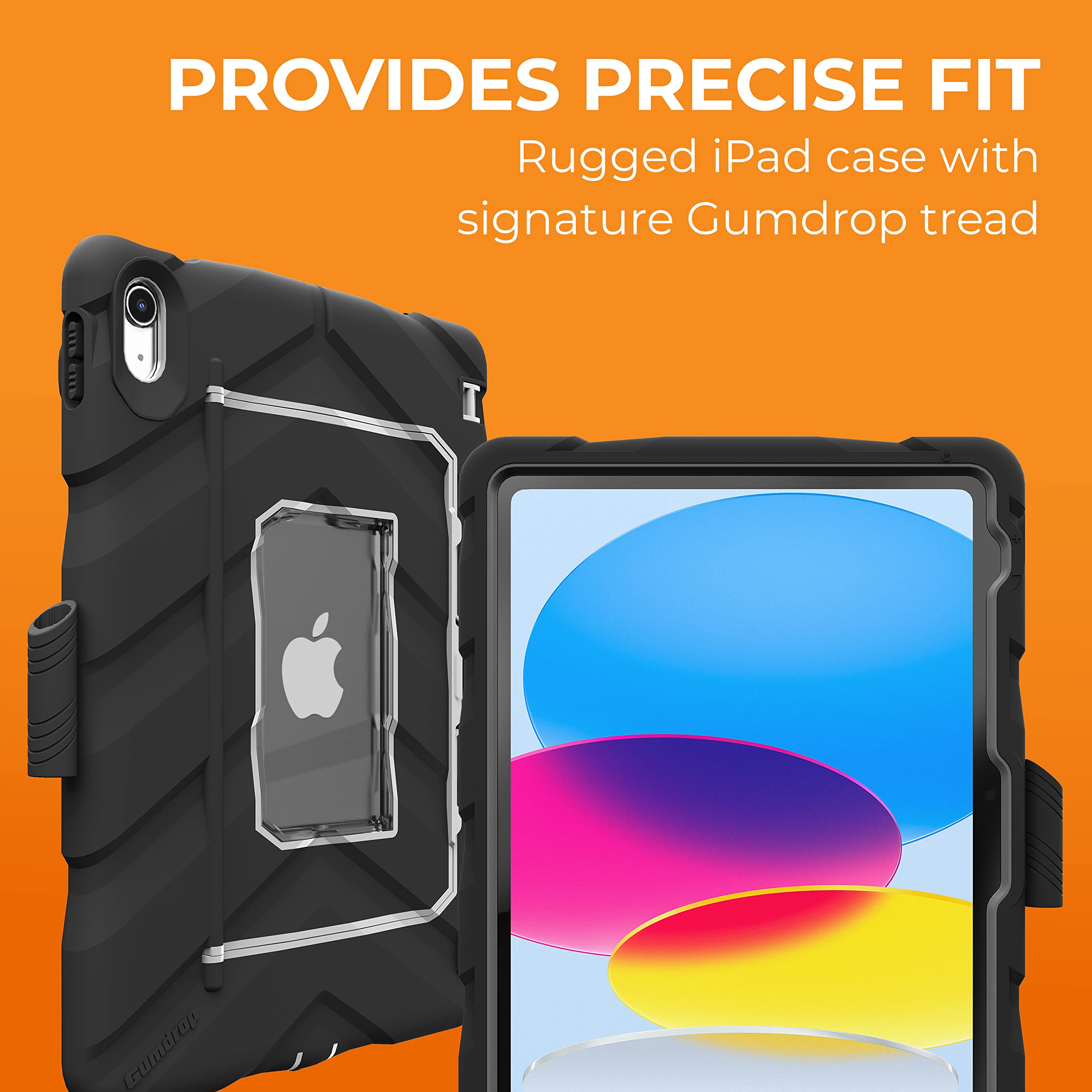 Gumdrop Hideaway Ipad Case With Stand Fits Apple Ipad 10Th Gen   Rugged, Shockproof, Reliable And Drop Tested For Kids, K 12 Students, Teachers, Classrooms And School Use   Black