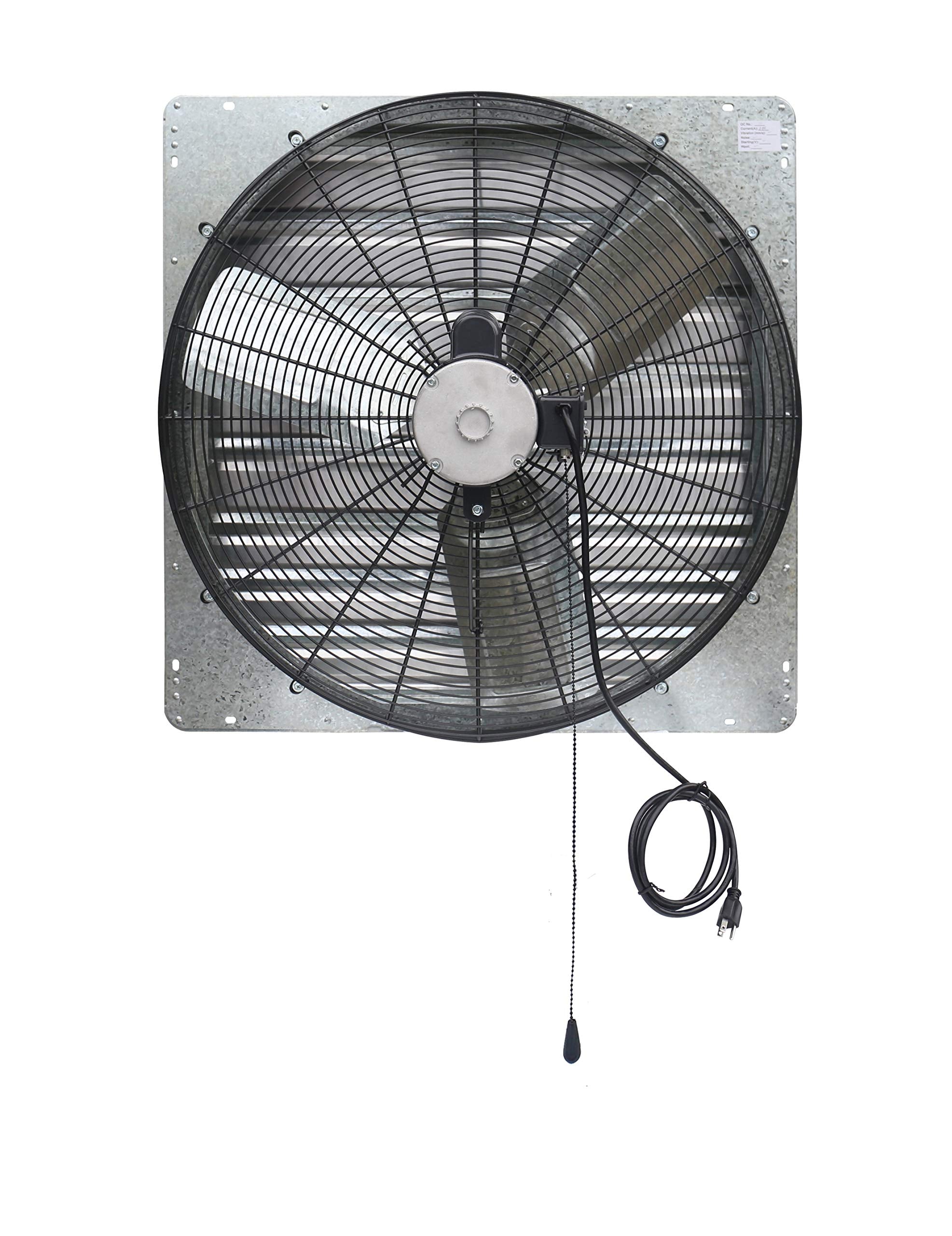 Iliving 30'' Wall Mounted Shutter Exhaust Thermostat Control 2 Speeds Vent Fan For Home Attic, Shed, Or Garage Ventilation, 5088