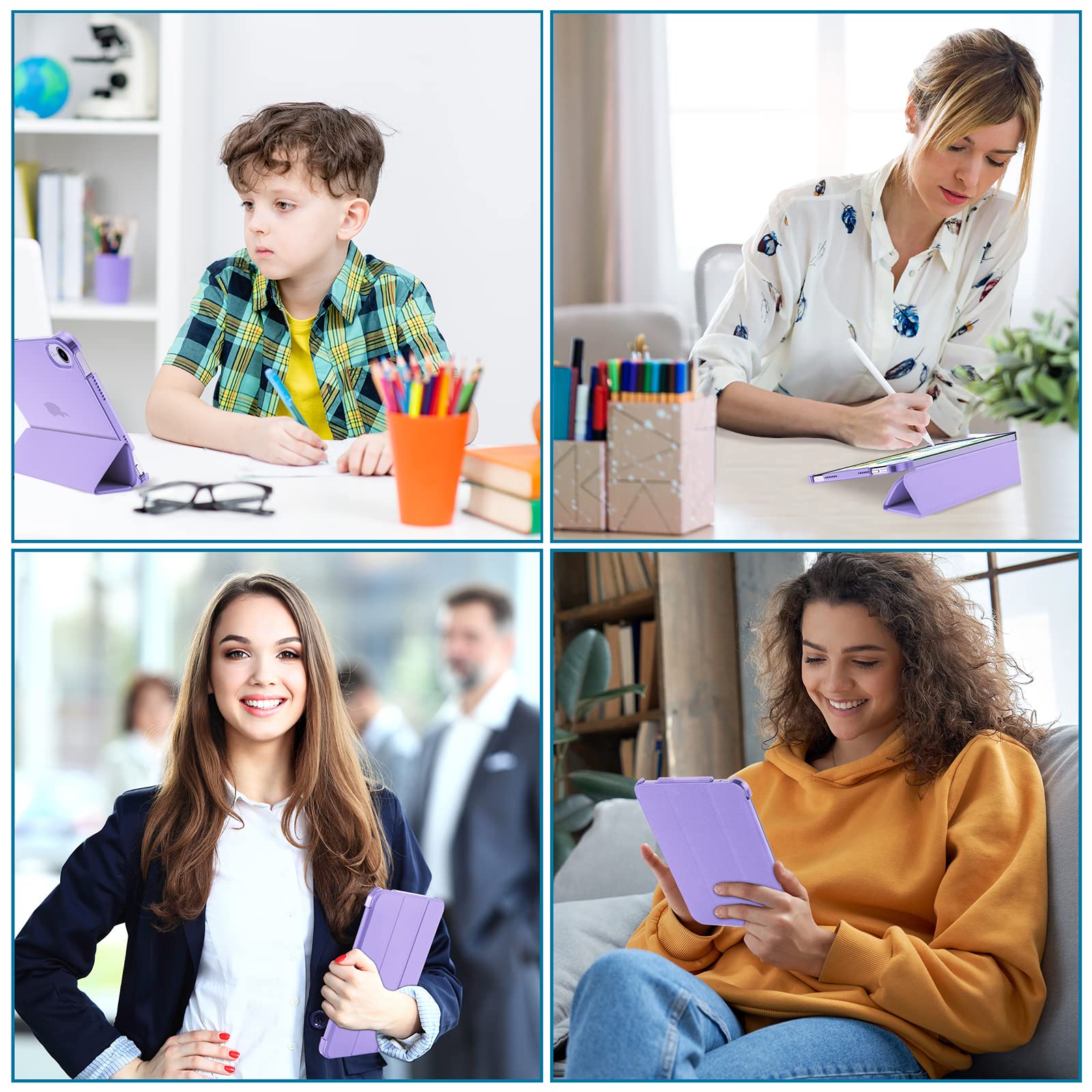 Procase Smart Case For Ipad Mini 7 A17 Pro 2024/Ipad Mini 6 2021 8.3 Inch Ipad Mini 7Th/6Th Gen Case, Hard Back Cover For Ipad Mini 8.3' 7Th Gen A2995/A2996/A2993/6Th Gen A2567 A2568 A2569  Purple