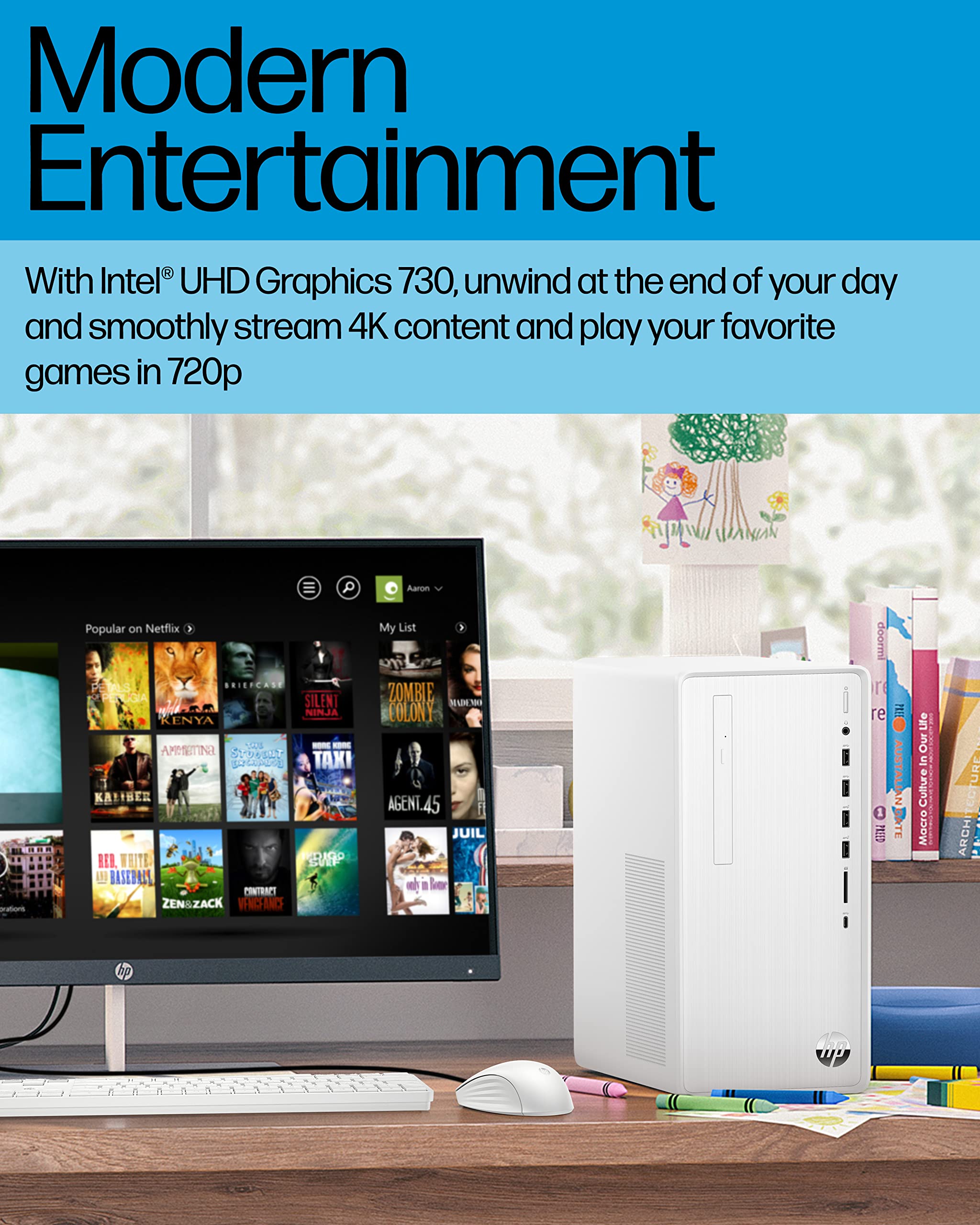 Hp Pavilion Desktop Pc, 12Th Gen Intel Core I5 12400, 8 Gb Ram, 512 Gb Ssd, Windows 11 Home, Wi Fi 6 & Bluetooth, 9 Usb Ports, W