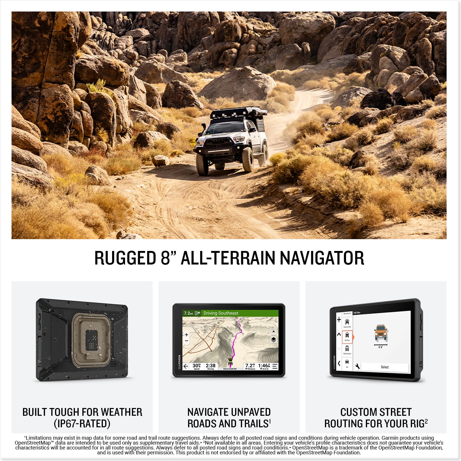 Garmin Tread 2 - Overland Edition, Rugged 8-Inch All-Terrain Navigator For Off-The-Grid Travels