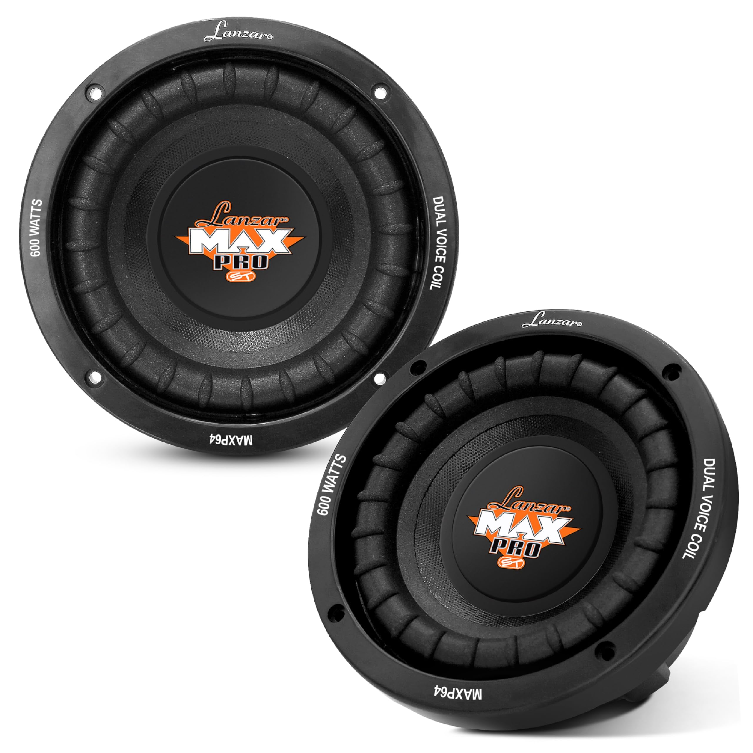 Lanzar 6.5? Car Subwoofer Speaker   Black Non Pressed Paper Cone, Aluminum Voice Coil, 4 Ohm Impedance, 600 Watt Power And Foam