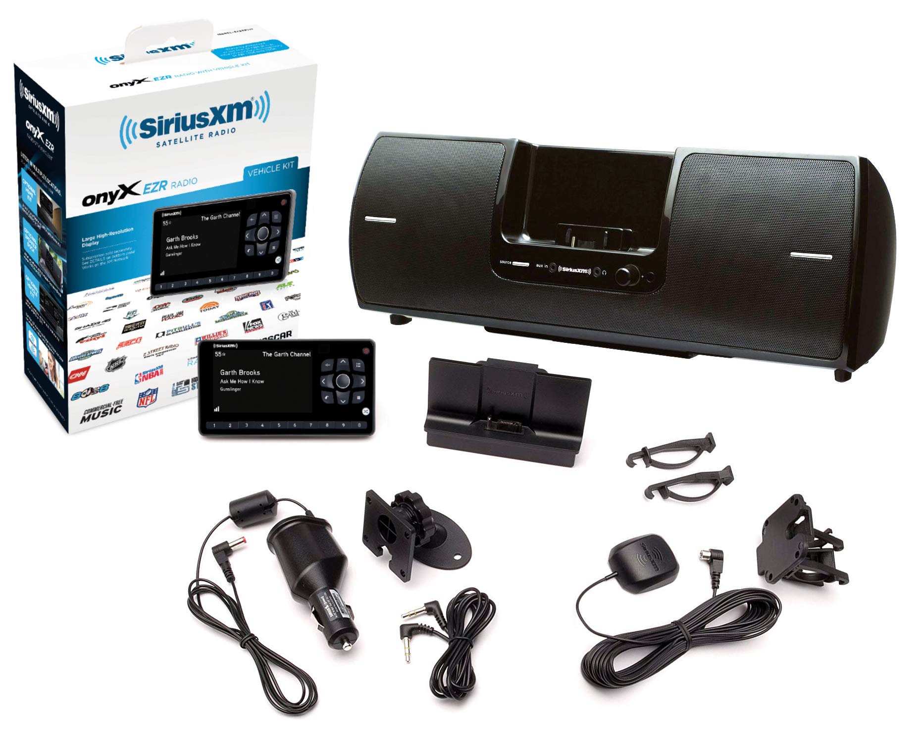 Siriusxm Sxsd2 Portable Speaker Dock Audio System & Siriusxm Sxezr1V1 Onyx Ezr Satellite Radio With Vehicle Kit With Get 3 Free