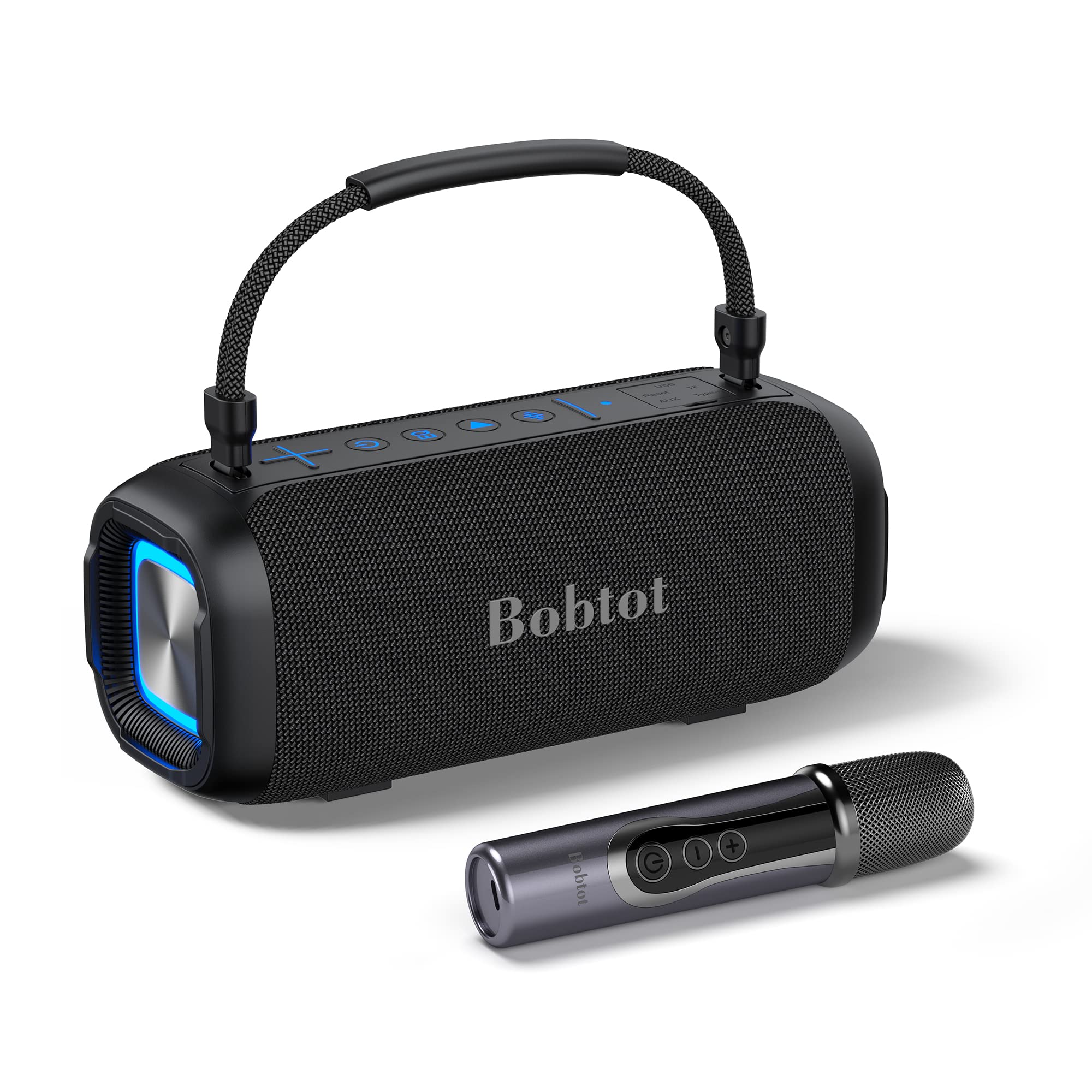 Portable Karaoke Machine for Adults, Speaker with Microphone Wireless, IPX6, Speaker with Lights, Deep Bass, Three Echo Levels,I