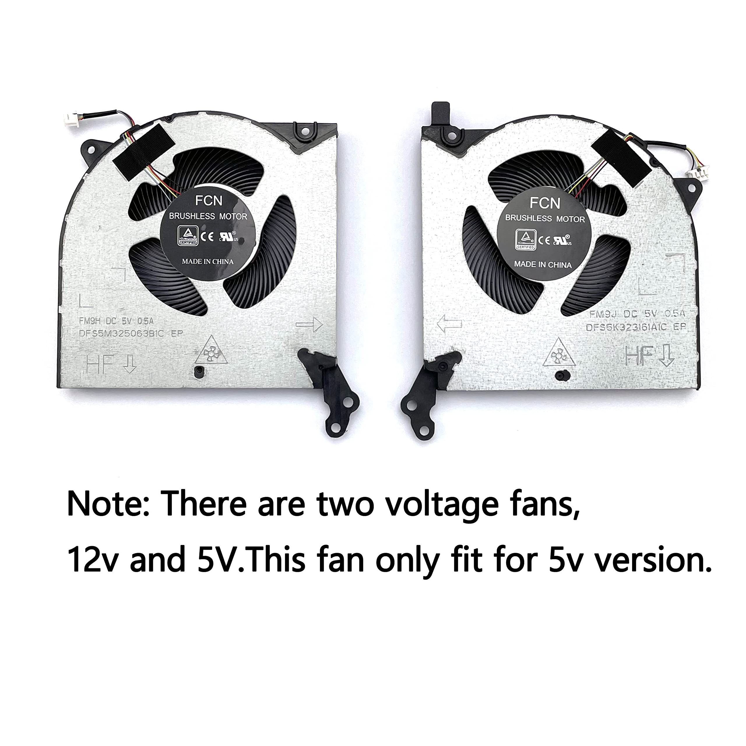 Bestparts New Cpu+Gpu 5V Cooling Fan Replacement For Lenovo Legion 15.6'' Y7000P 2020H Y550 15E Y7000 R7000(2020)Legion5 5I 15Im