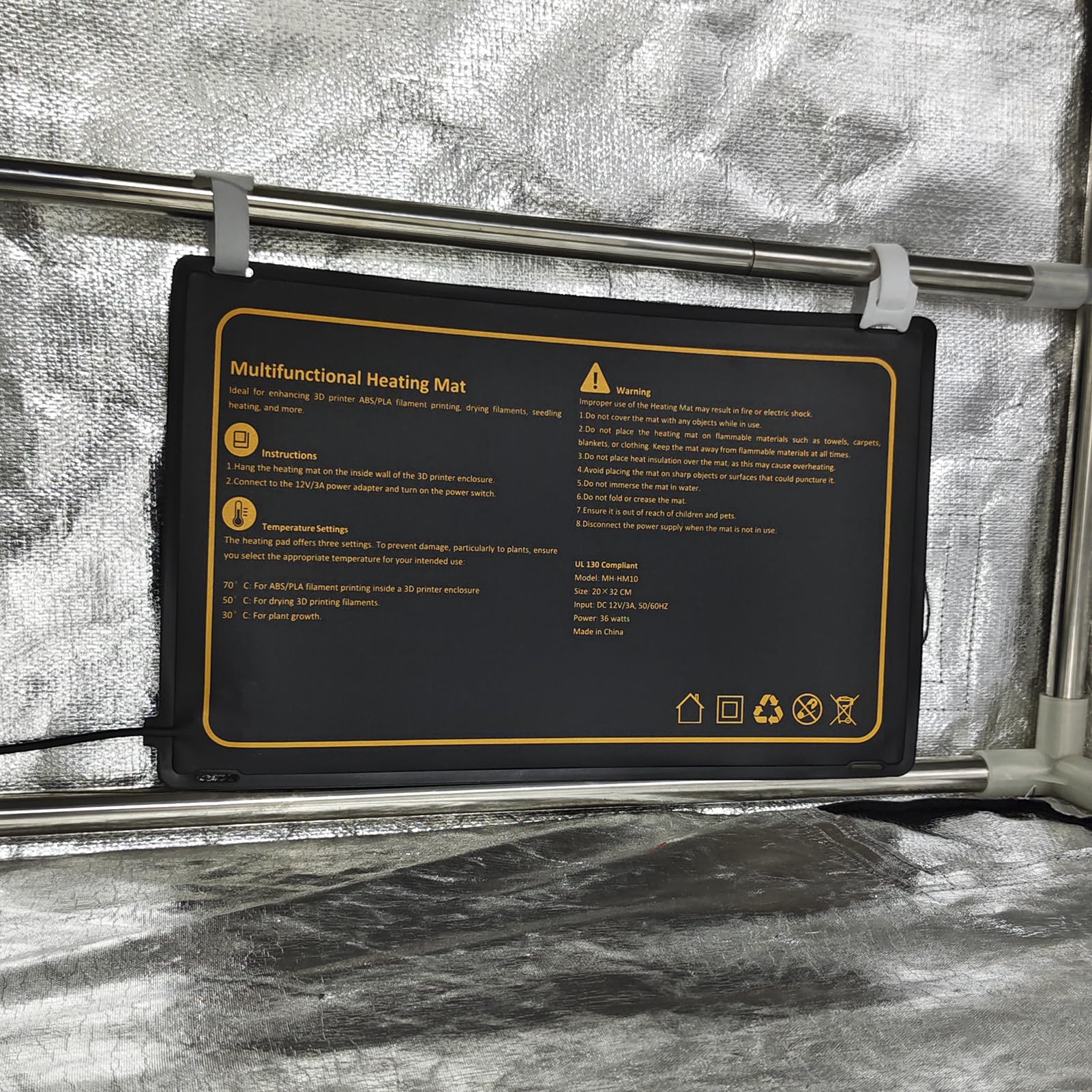 Upgrade Multifunctional Heating Mat Heater 3D Printer Enclosure Tent Warm Cover Compatible With Resin 3D Printer, Ender 3, Ender