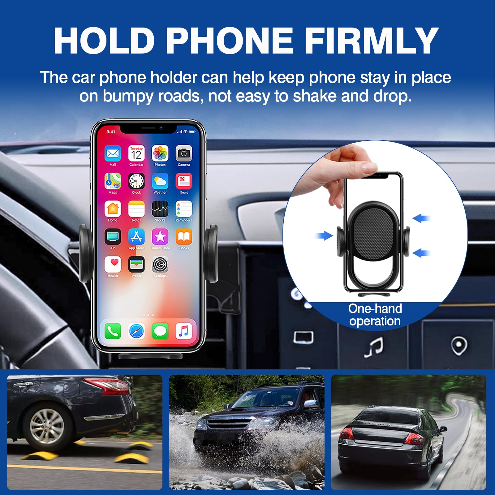 Autorder Car Phone Holder For Chevy Chevrolet Silverado 1500 2022-2026/2500Hd 3500Hd 2024-2026 Accessories Phone Mount 13.4-Inch