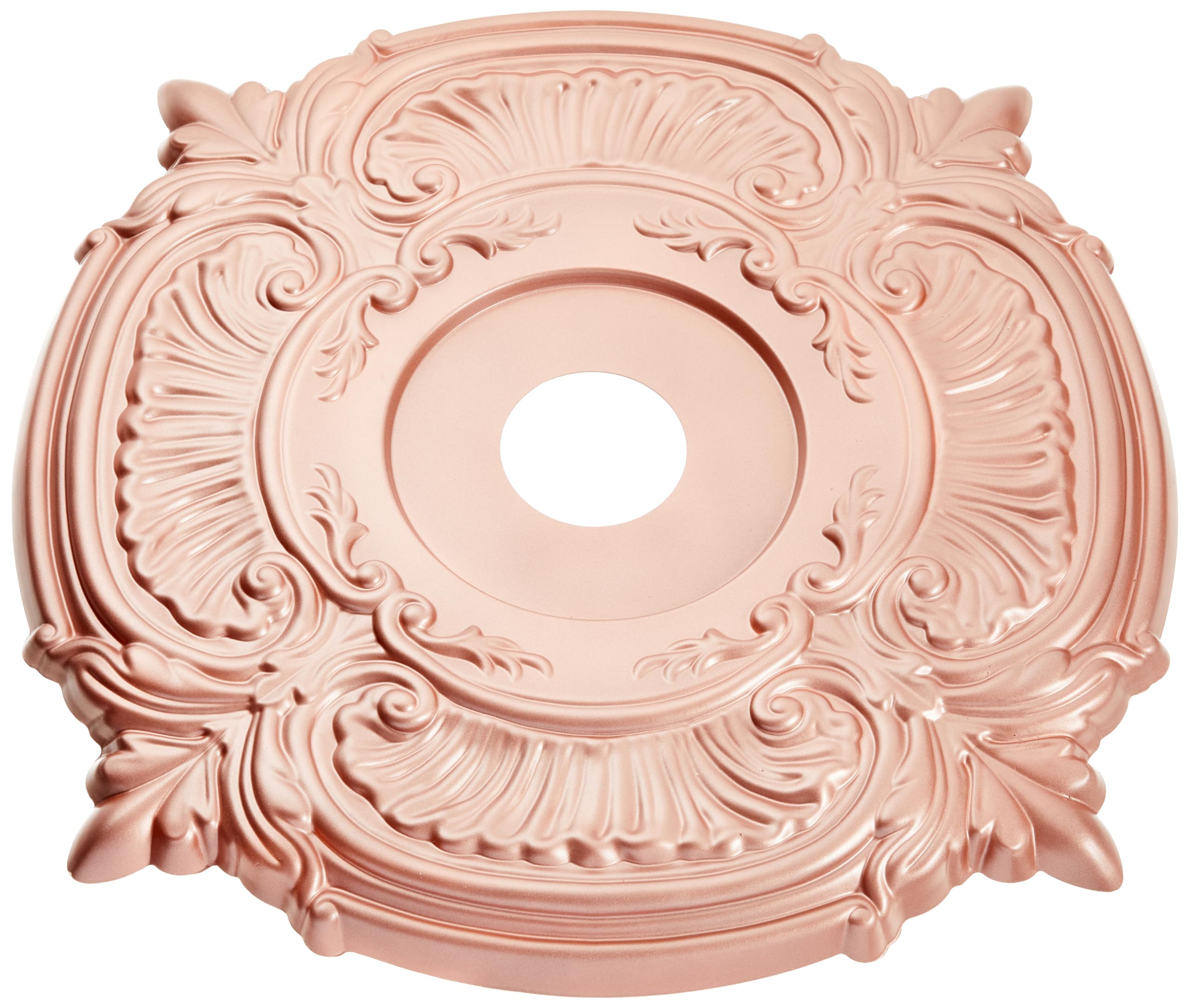 22Od X 3 1/2Id X 1P Attica Thermoformed Pvc Ceiling Medallion (Fits Canopies Up To 7 3/4), Metallic Copper
