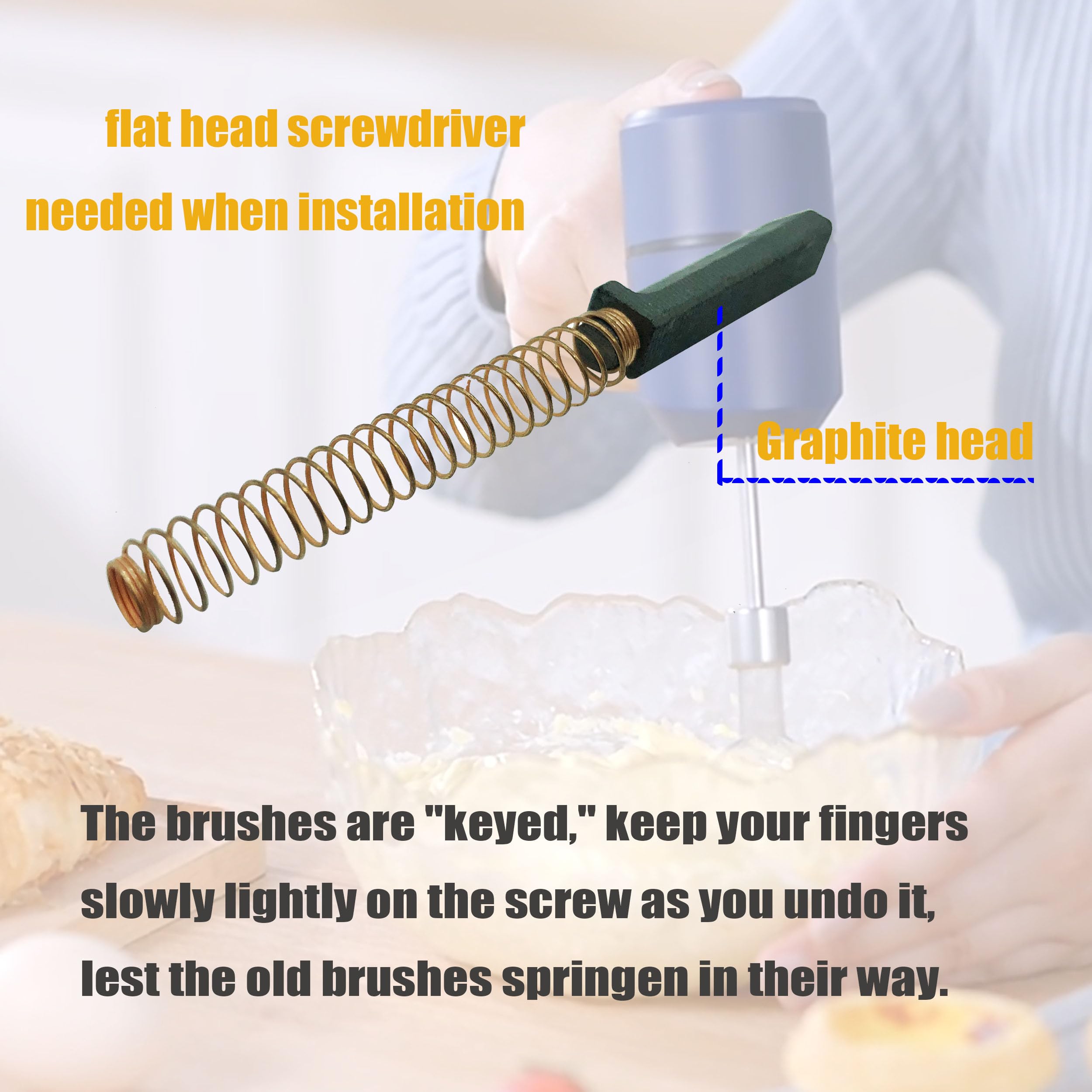 Dtair W10380496 Carbon Motor Brush Replacement For Whirlpool Kitchenaid Stand Mixer W10260958 Ap5178083 Ps3495098 9706416 (Pack