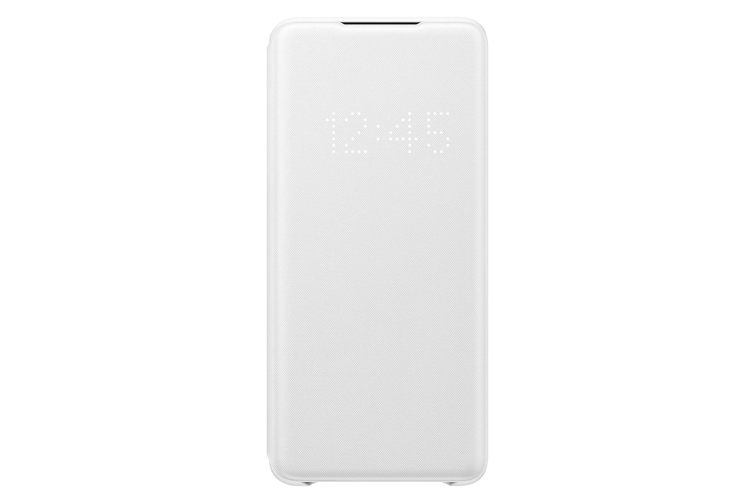 SAMSUNG Galaxy S20+ Plus Case, LED Wallet Cover - White (US Version with Warranty) (EF-NG985PWEGUS)