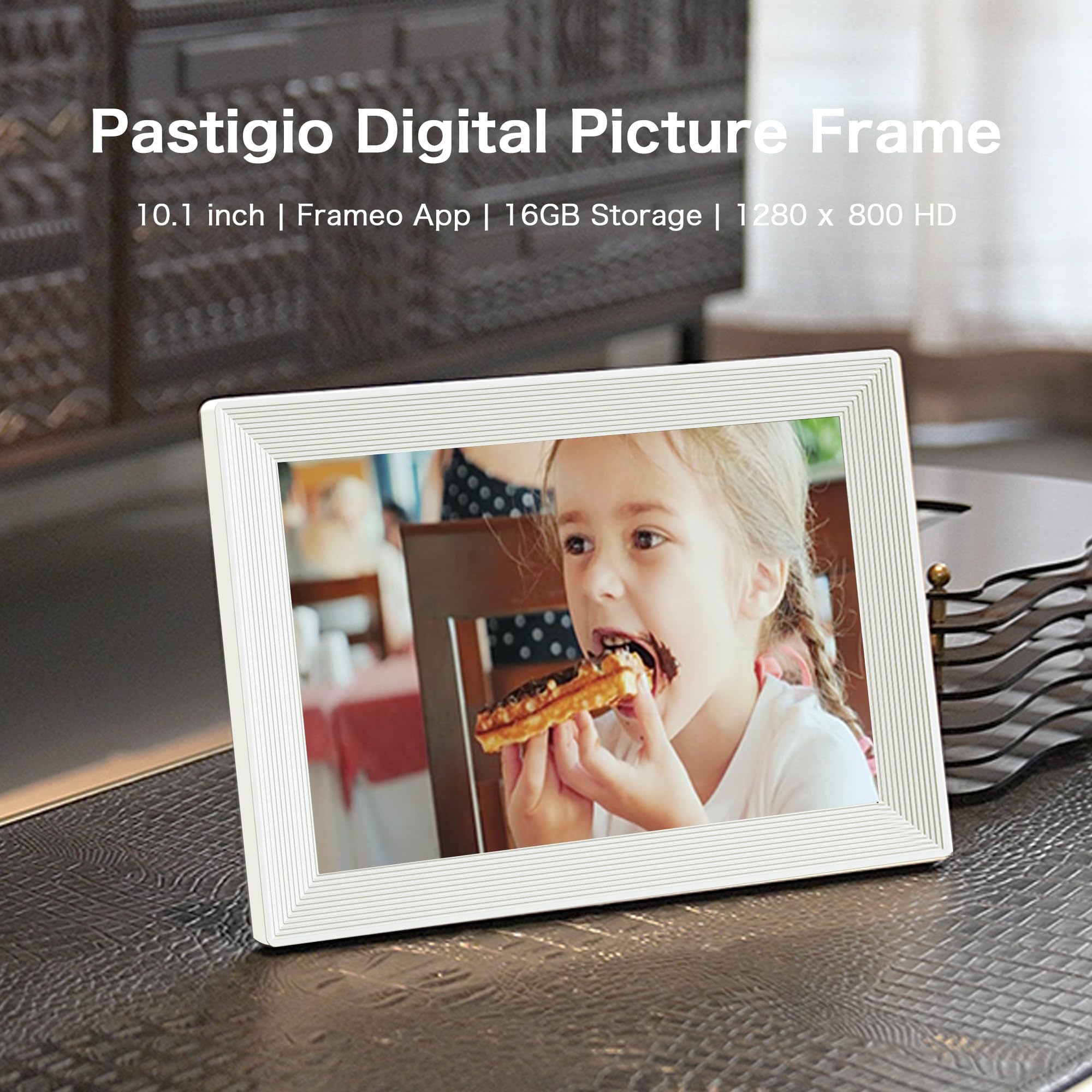 Frameo Wifi Digital Picture Frame, Birthday Gifts For Women, 10.1 Inch 1280 * 800Ips Touch Screen Digital Photo Frame, 16Gb Memo