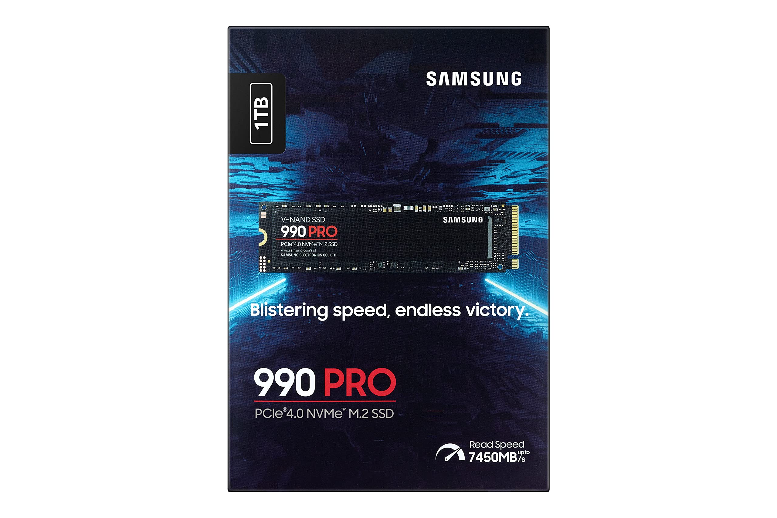 Samsung 990 Pro 1Tb Gen4 Nvme Ssd 7450Mb/S 6900Mb/S R/W 1550K/1200K Iops 600Tbw 1.5M Hrs Mtbf For Ps5 5Yrs