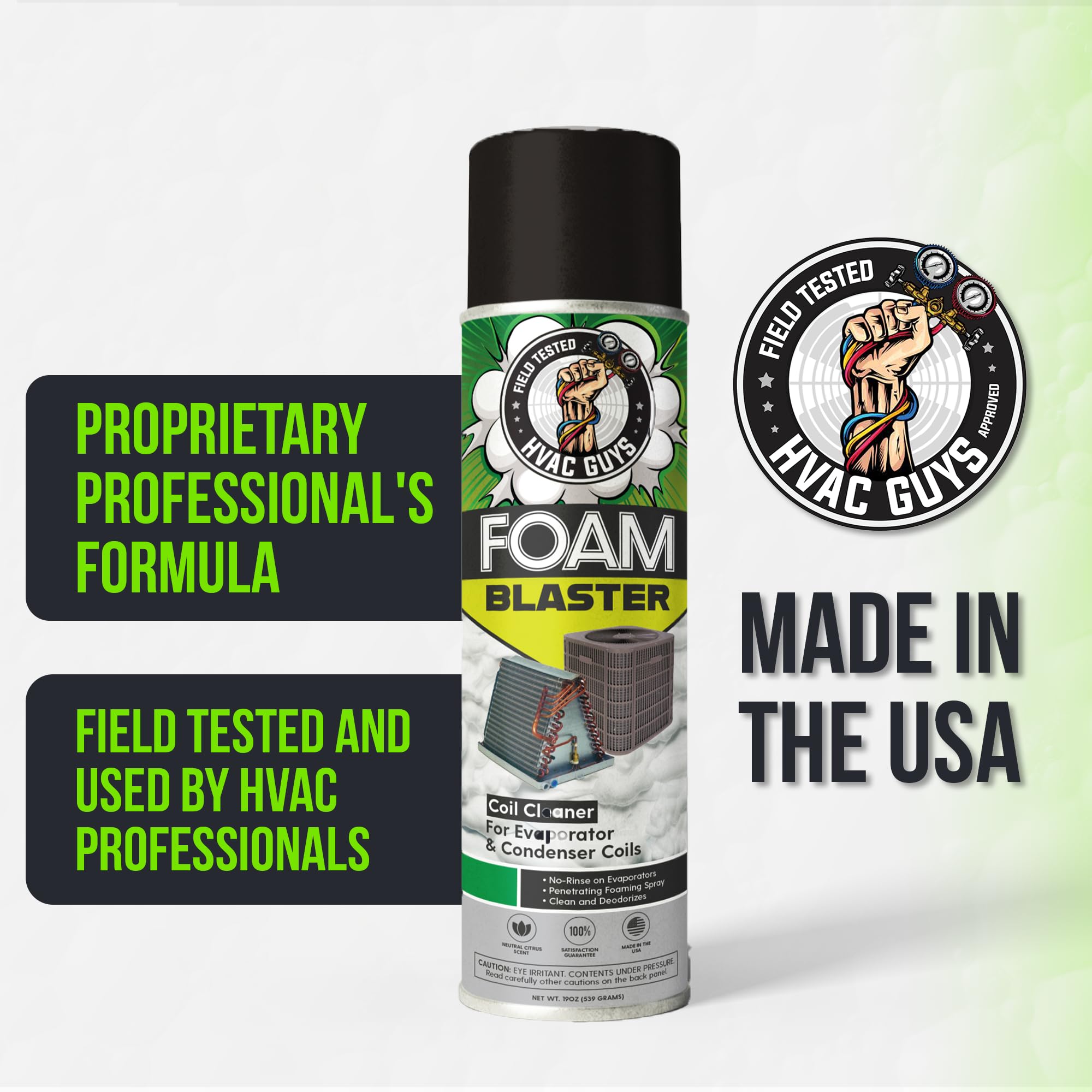 Leak Saver Foam Blaster Ac Coil Cleaner For Ac Unit 3-Pack | No Rinse Formula For Evaporators & Condensers | Neutral Citrus Scen