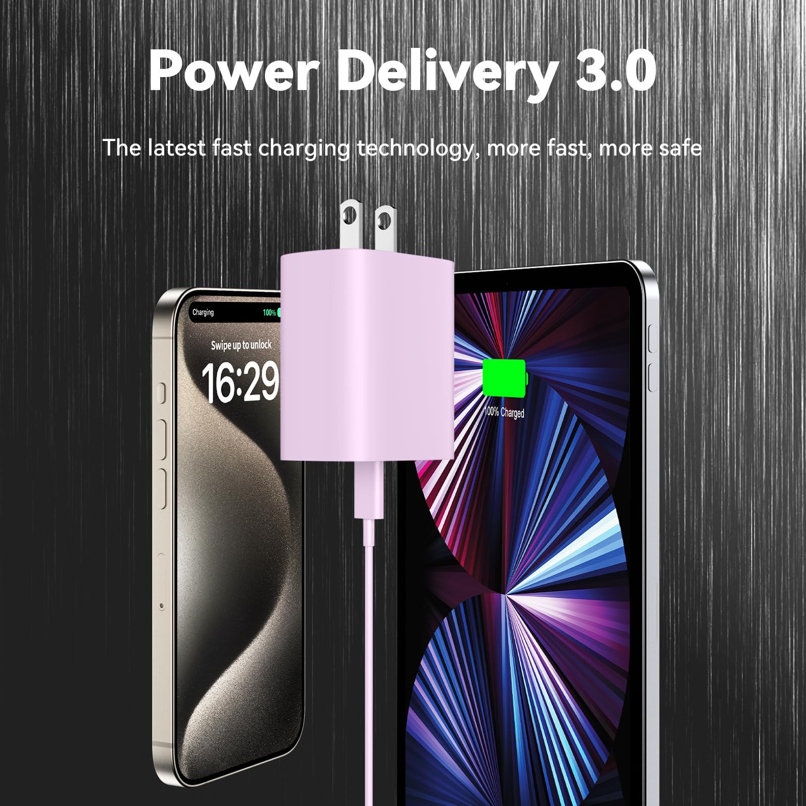 I Phone 16 Pro Max Charger Fast Charging,20W I Phone 16 Fast Charger Block Wall Charger With 10Ft Usb C Cable Cord For I Phone 1