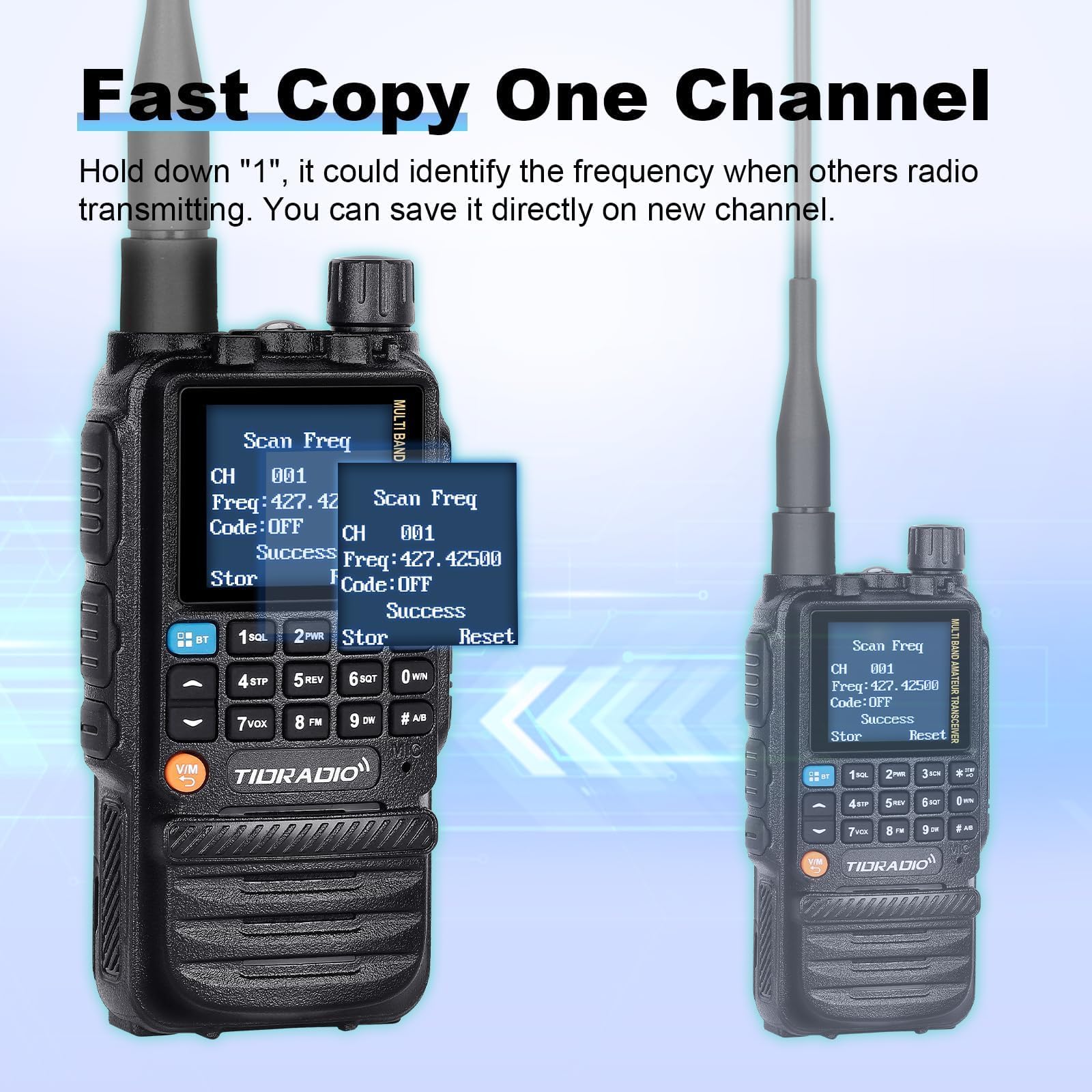 Tidradio Td H3 Ham Radio 8 Band Rechargeable 2500Mah Large Batteries Long Range Walkie Talkies Rechargeable Handheld Portable Tw