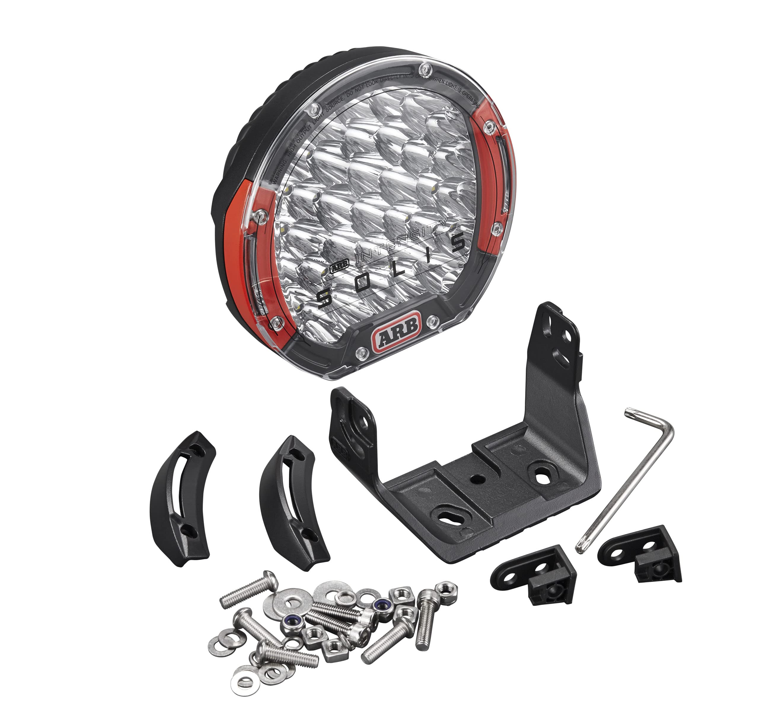 ARB INTENSITY SOLIS SJB36S 36 LEDS DRIVING LIGHT, SPOT BEAM with RED and BLACK INTERCHANGEABLE BEZELS 9 INCHES, INDIVIDUAL