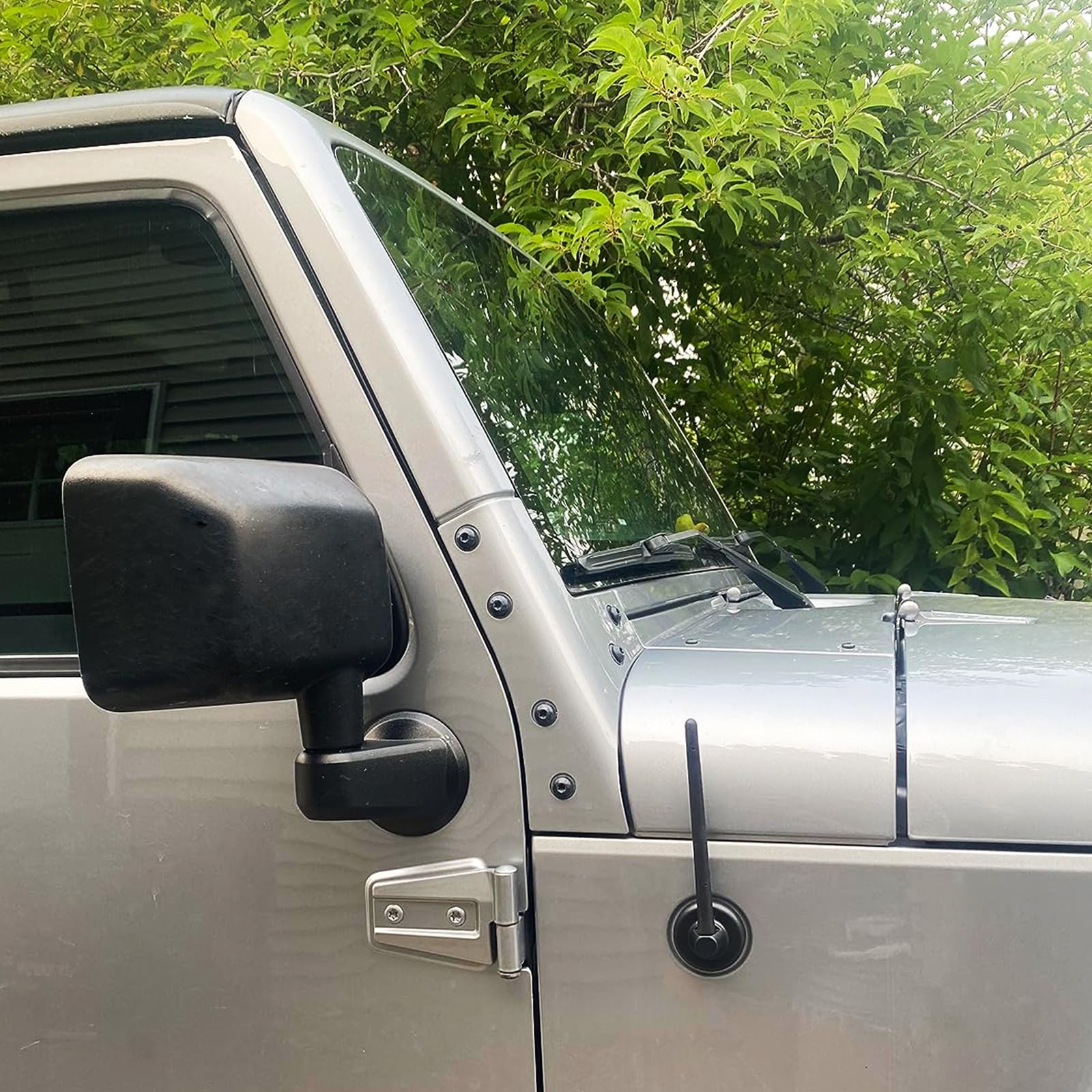 Vofono Short Antenna Fits 07 24 Jeep Wrangler Gladiator Jk Jl Jt Sport Unlimited Willys Jeep Wrangler Accessories, Stubby Jeep Antenna